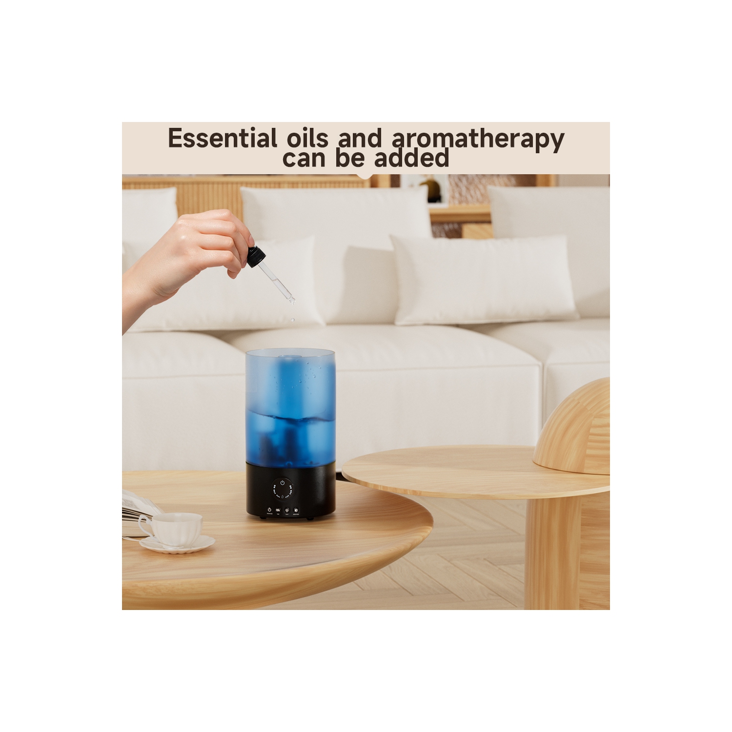 3.2L Cool Mist Humidifier for Bedroom, Baby Nursery & Plants – Quiet Ultrasonic Humidifier with 360° Nozzle, Auto Shut-Off & 7-Color Night Light, Up