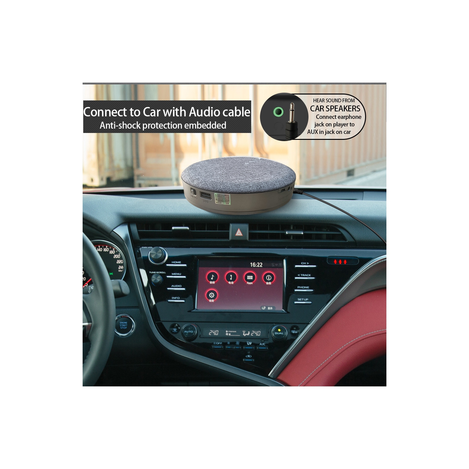 Le lecteur DVD/CD portatif prend en charge la lecture Bluetooth et USB, idéal pour l'apprentissage et le divertissement, le lecteur CD gris