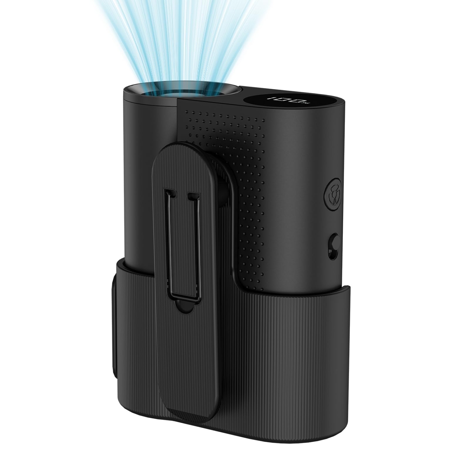 Ventilateur portatif à pince de ceinture, ventilateur de cou portable 36000&nbsp;tr/min, mini ventilateur de ceinture rechargeable USB avec 100