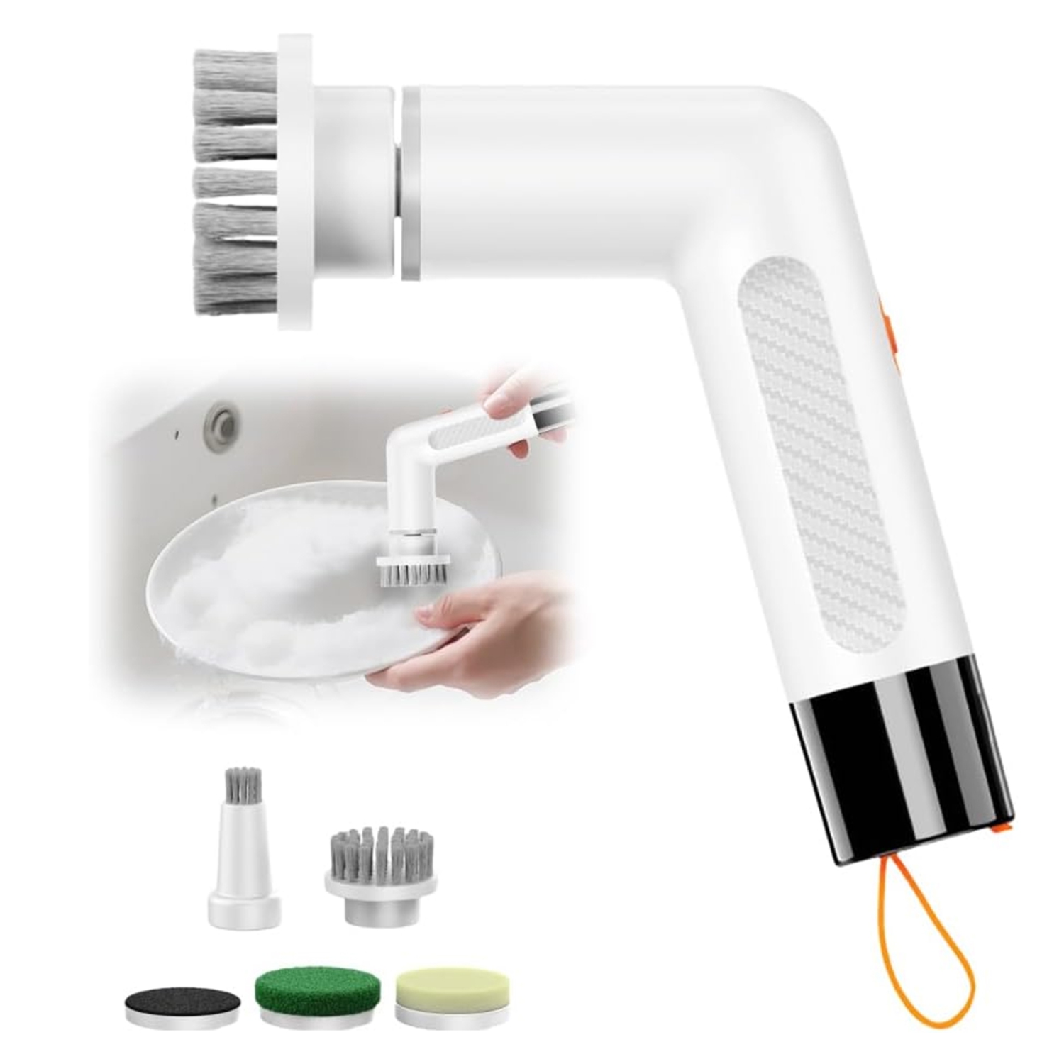 Portable Mini Electric Cleaning Brush, Multi-Function Handheld Automatic USB Rechargeable for Kitchen and Bathroom