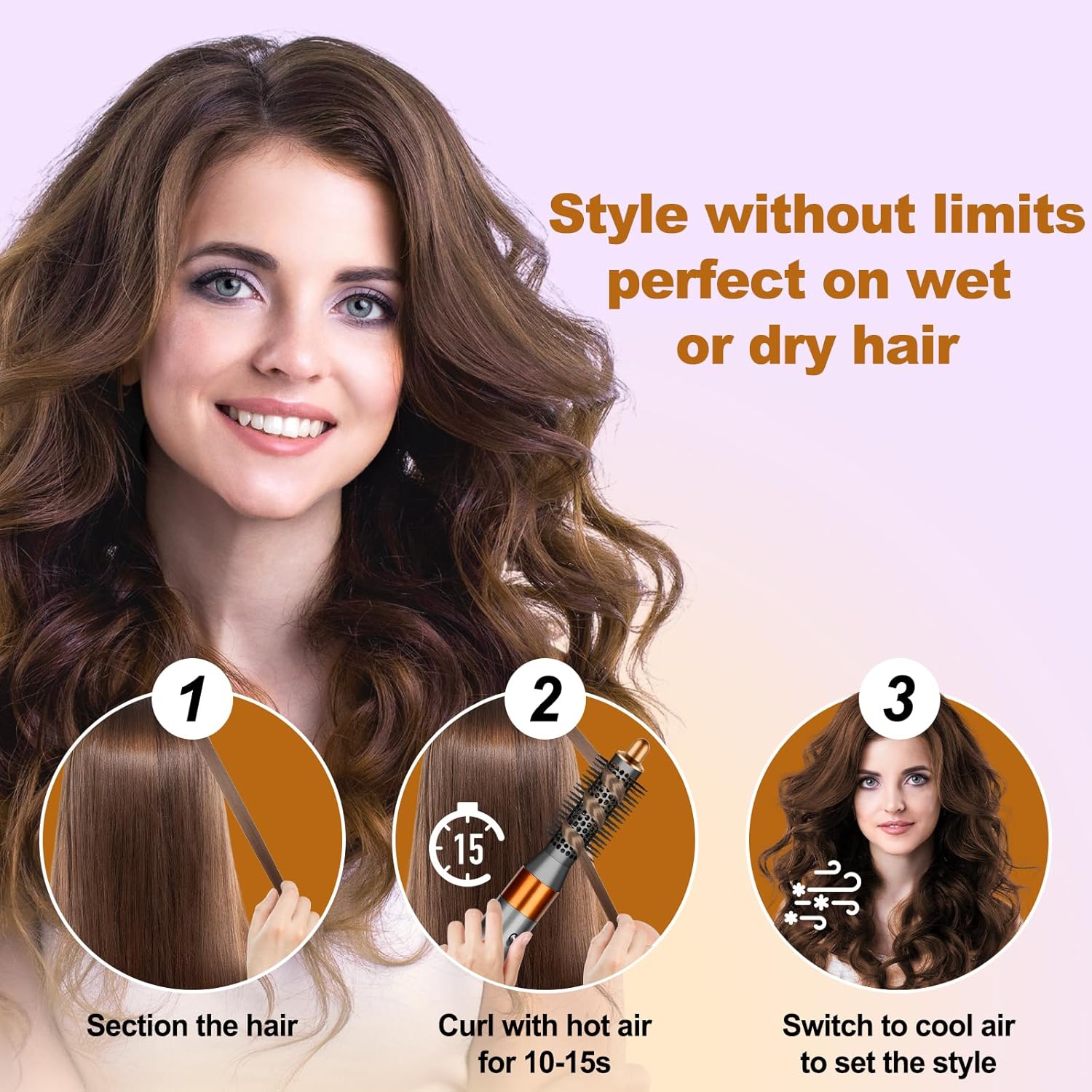 Small Round Volumizing Brush Attachment Suitable for Dyson HS01 HS05 HS08,20MM Tiny Round Volume Brush Replacement