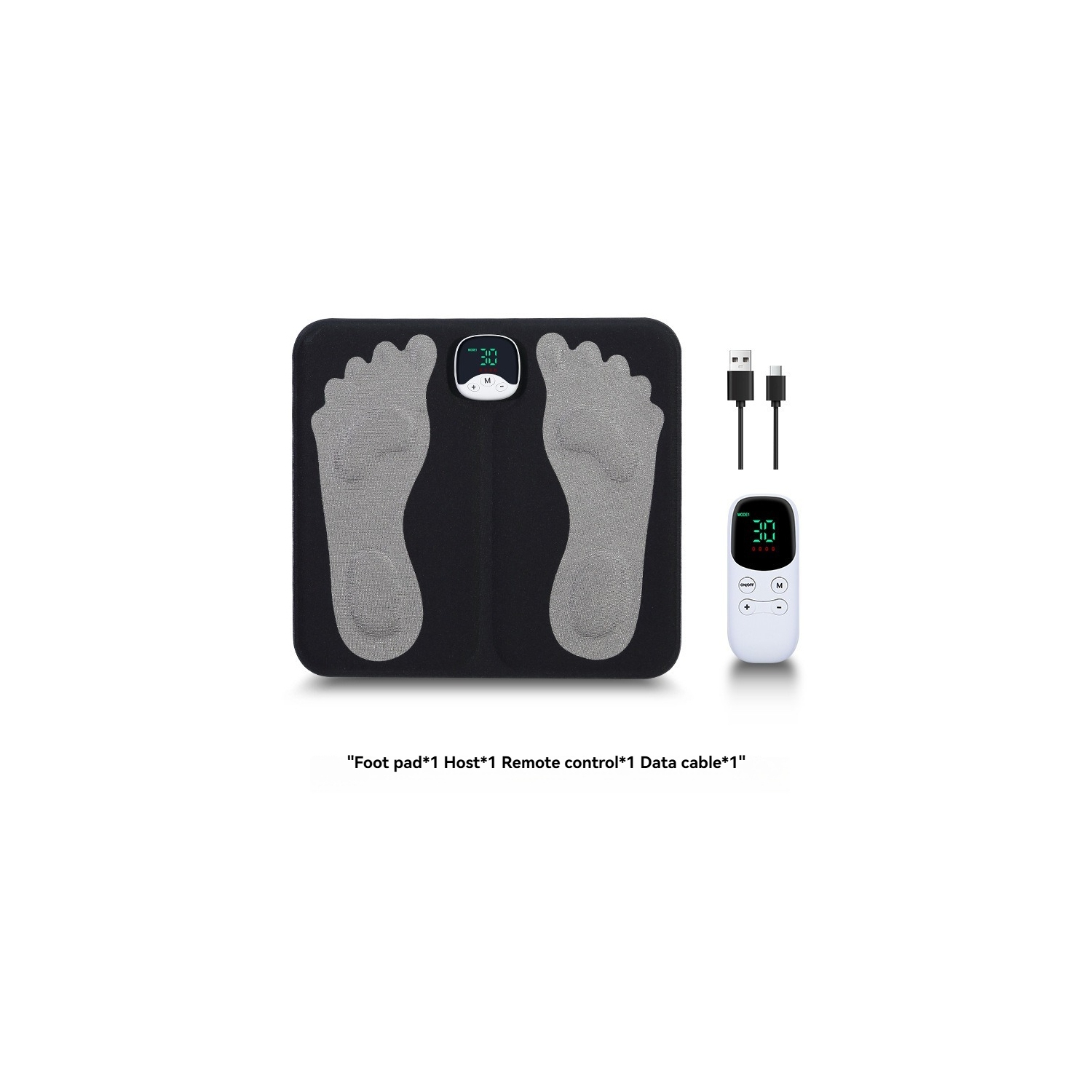 EMS Foot Massager Mat with Remote - Shiatsu Deep Kneading, 10 Modes & 34 Intensity Levels, Rechargeable, Portable for Feet, Legs, Arms - Relieves