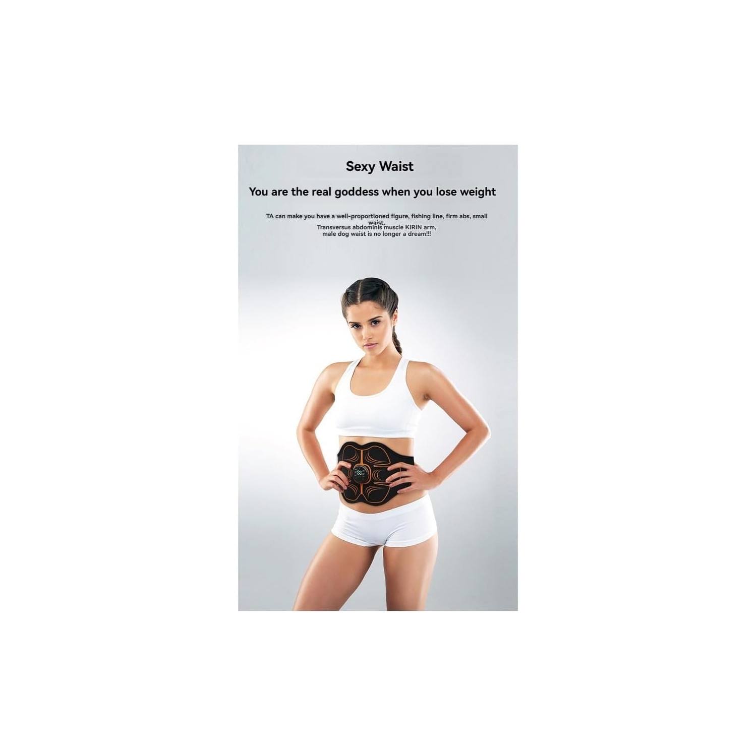 Ceinture stimulante abdominale EMS - 10 modes, 30 niveaux d'intensité, rechargeable, pour brûler les graisses, tonifier et récupérer - Fonctionne sur