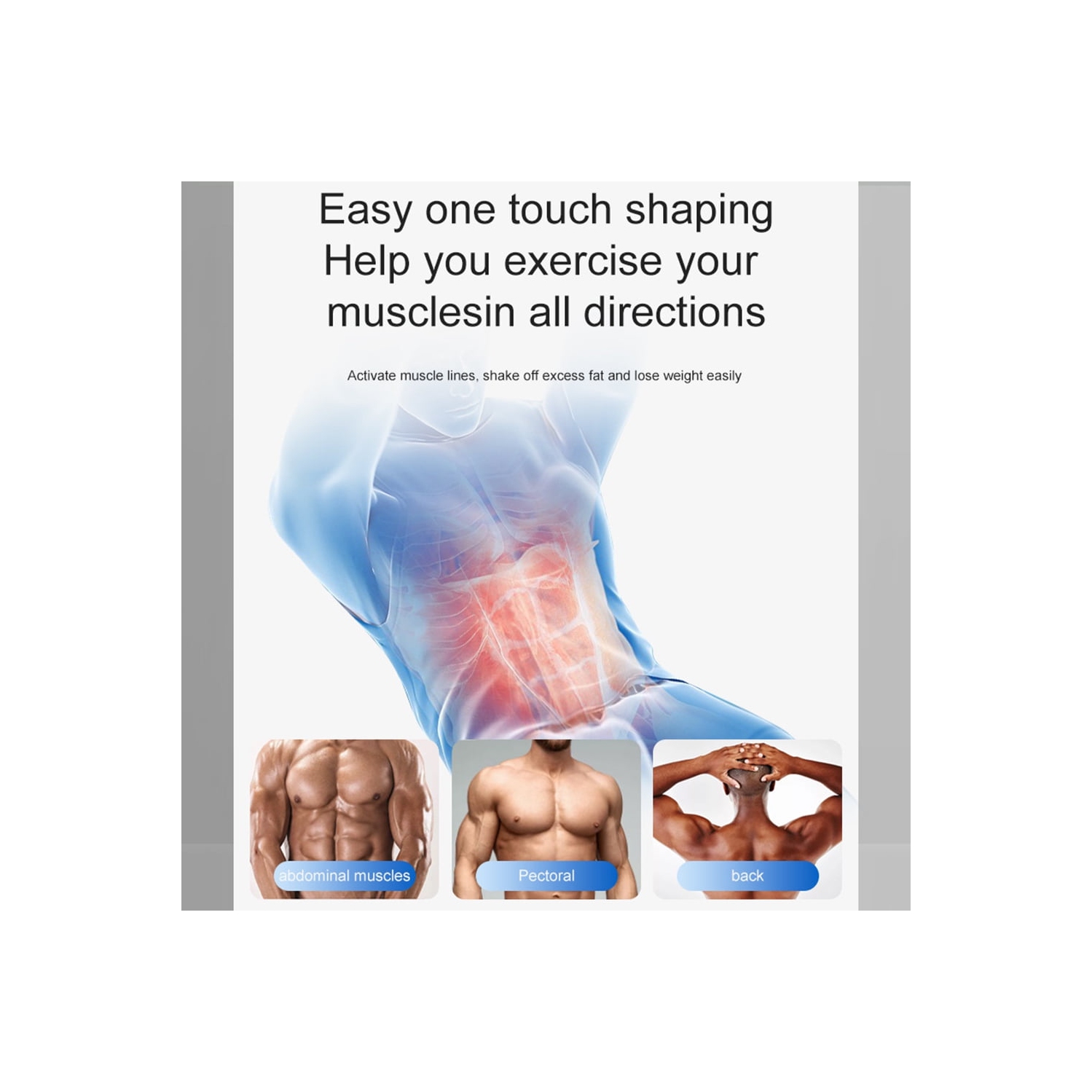 Ceinture stimulante abdominale EMS - 10 modes, 30 niveaux d'intensité, rechargeable, pour brûler les graisses, tonifier et récupérer - Fonctionne sur