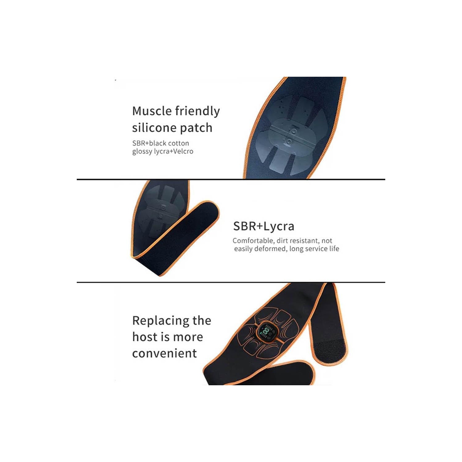 EMS Abdominal Muscle Stimulator Belt - 10 Modes, 30 Intensity Levels, Rechargeable, for Fat Burning, Toning & Recovery - Works on Waist, Abs, Chest &