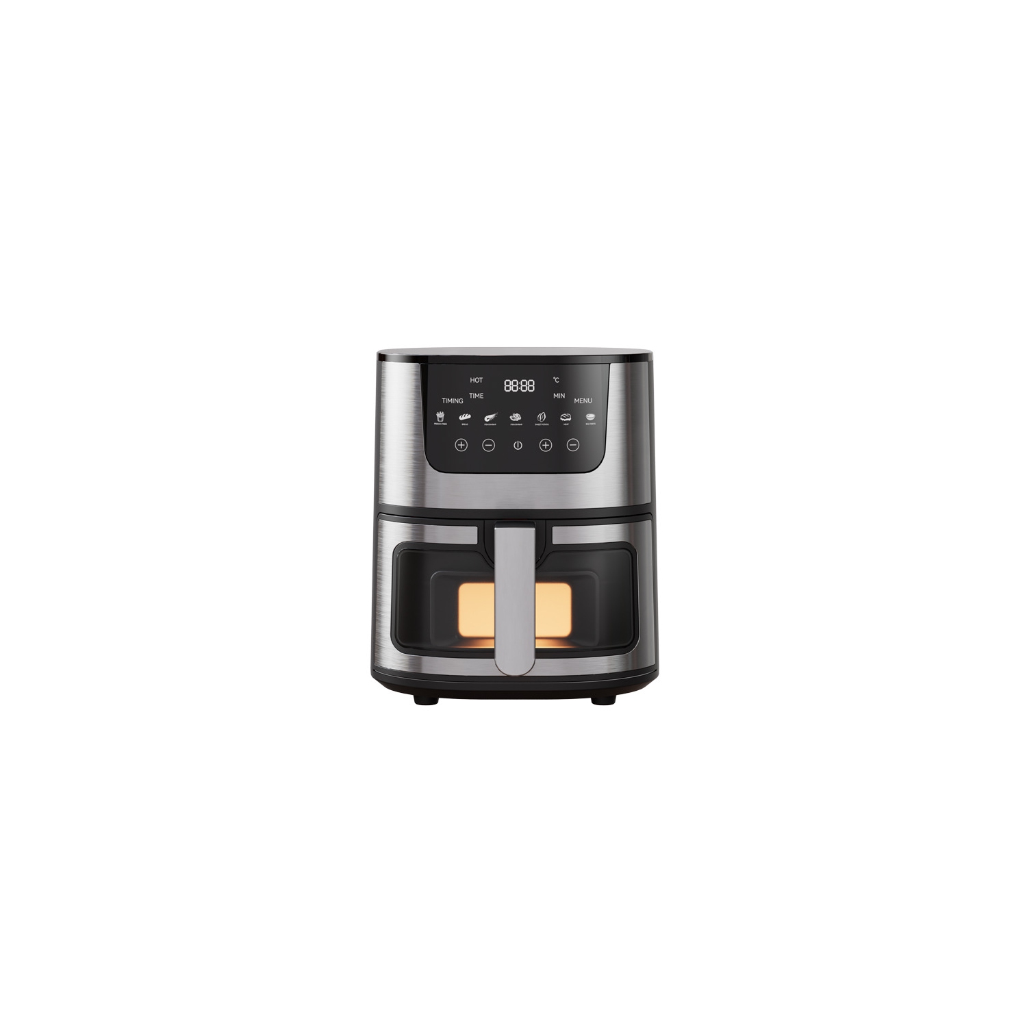 Home use 7L large capacity air fryer | 900W fast heating + digital touch screen | 7 one-touch cooking modes | Healthy, oil-free and low-fat