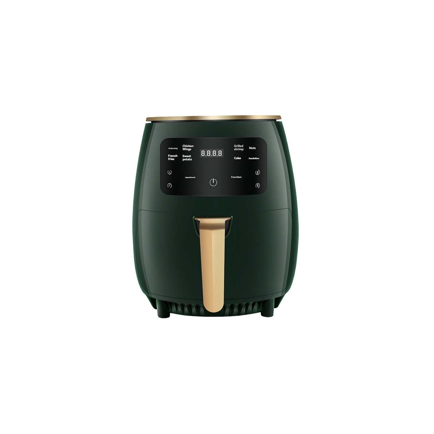 Smart touch screen air fryer 4.5L large capacity household oil-free electric oven all-in-one machine touch control circulation heating one machine