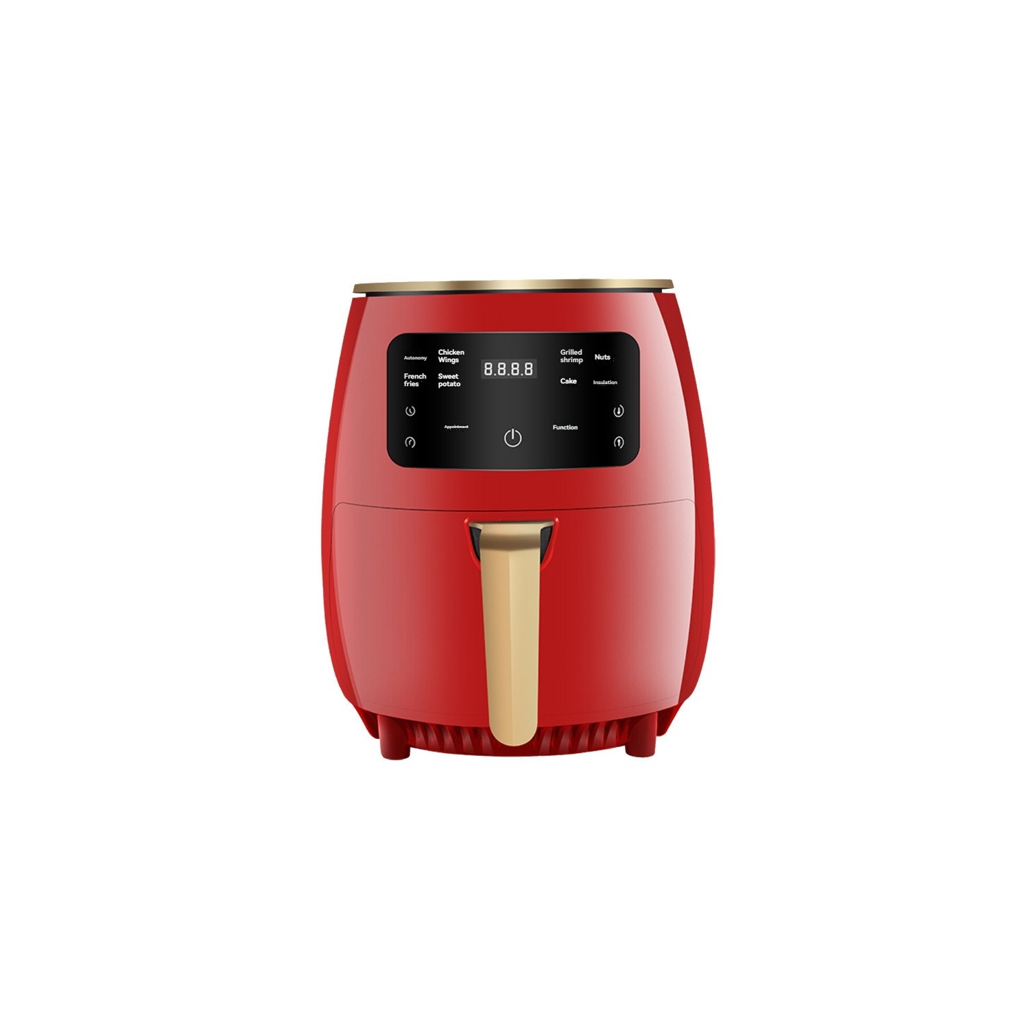 Smart touch screen air fryer 4.5L large capacity household oil-free electric oven all-in-one machine touch control circulation heating one machine