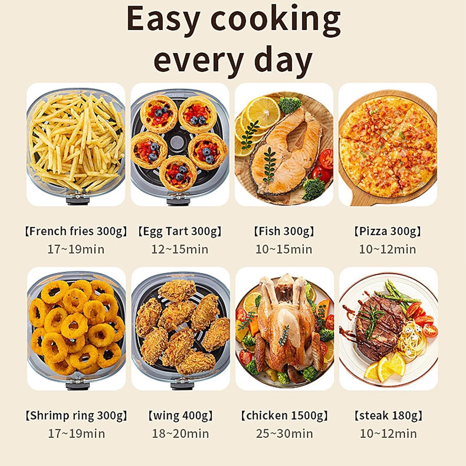 1350W high-power air fryer 4.5L home use oil-free healthy frying multifunctional electric fryer - green