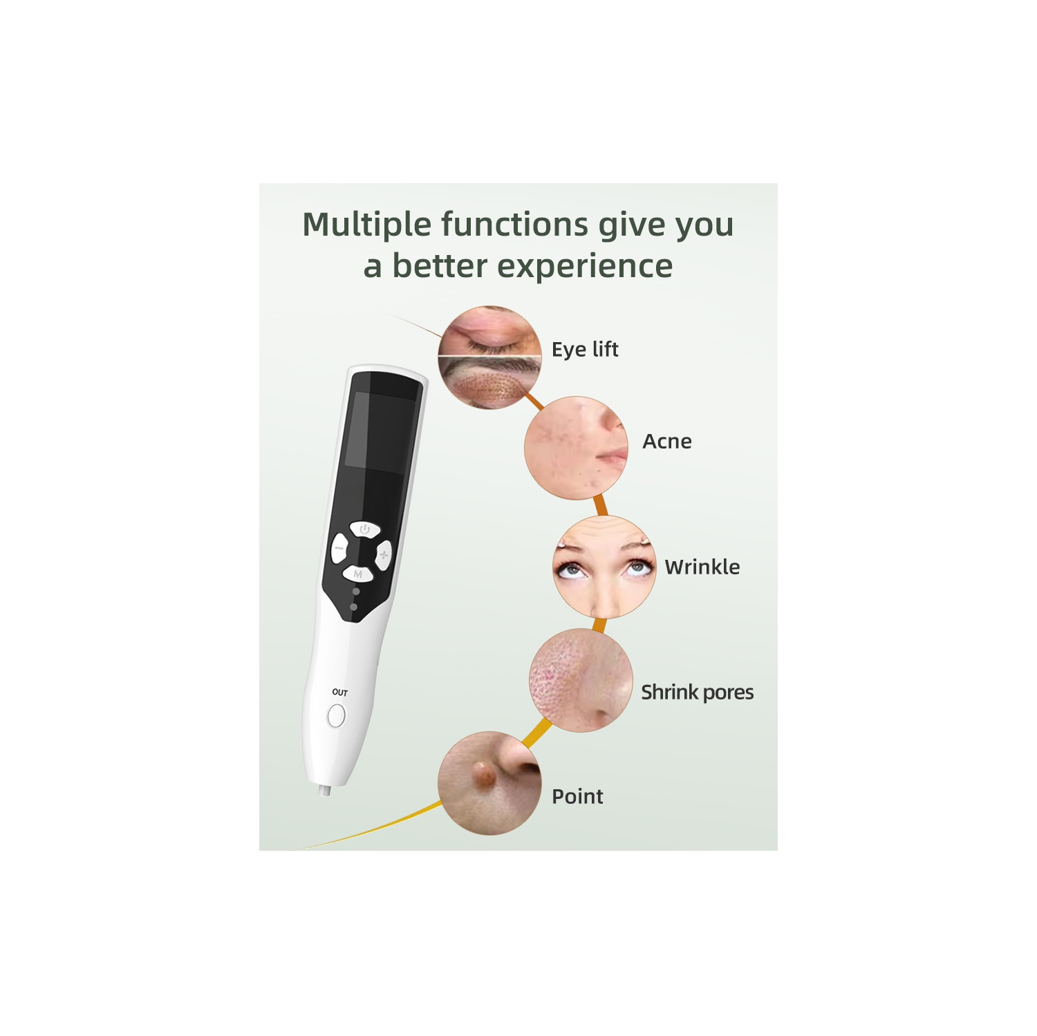 Multifunctional plasma spot removal pen - ozone wrinkle removal, mole removal, dark spot removal, home portable electric skin care beauty instrument,