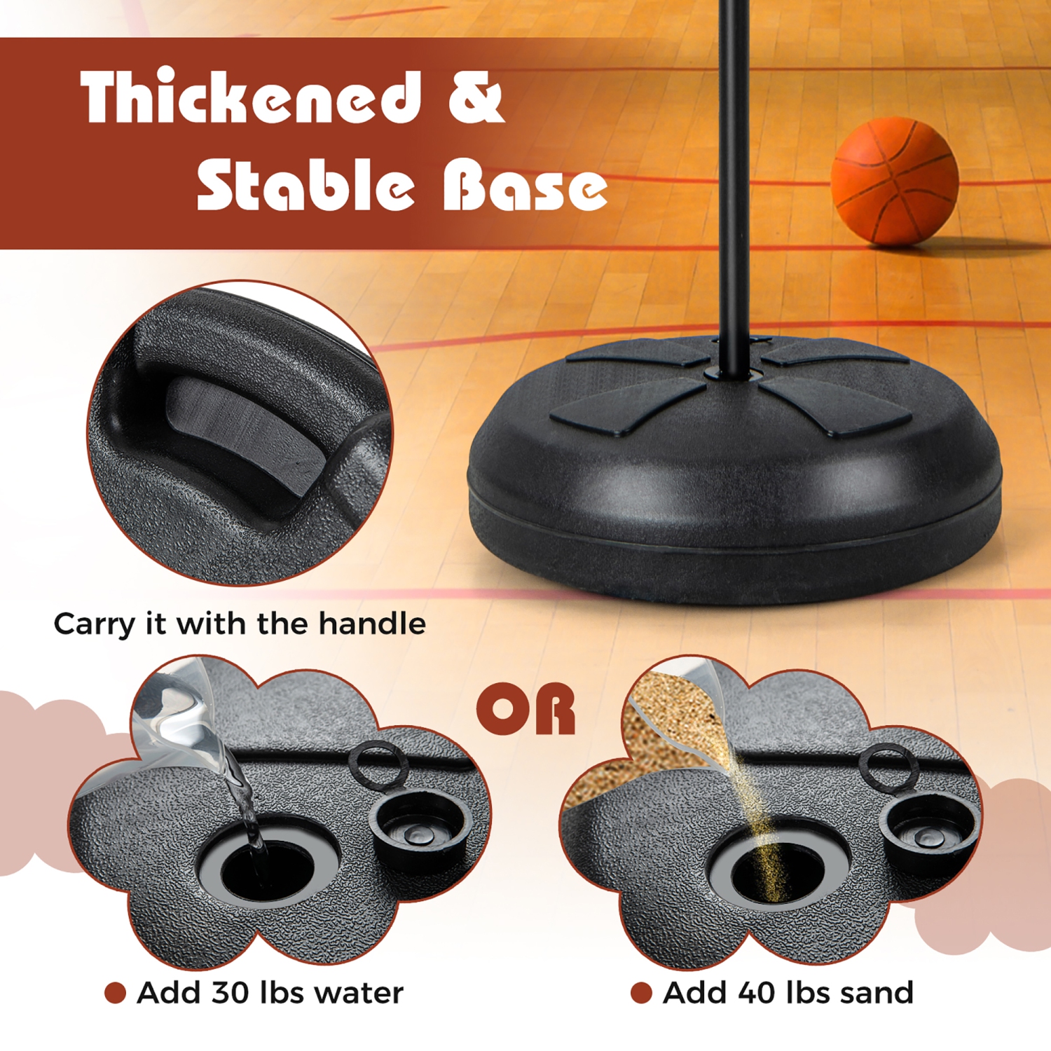 Gymax 2-in-1 Kids Basketball Hoop w/ Dart Board Double-sided Backboard & 6 Darts