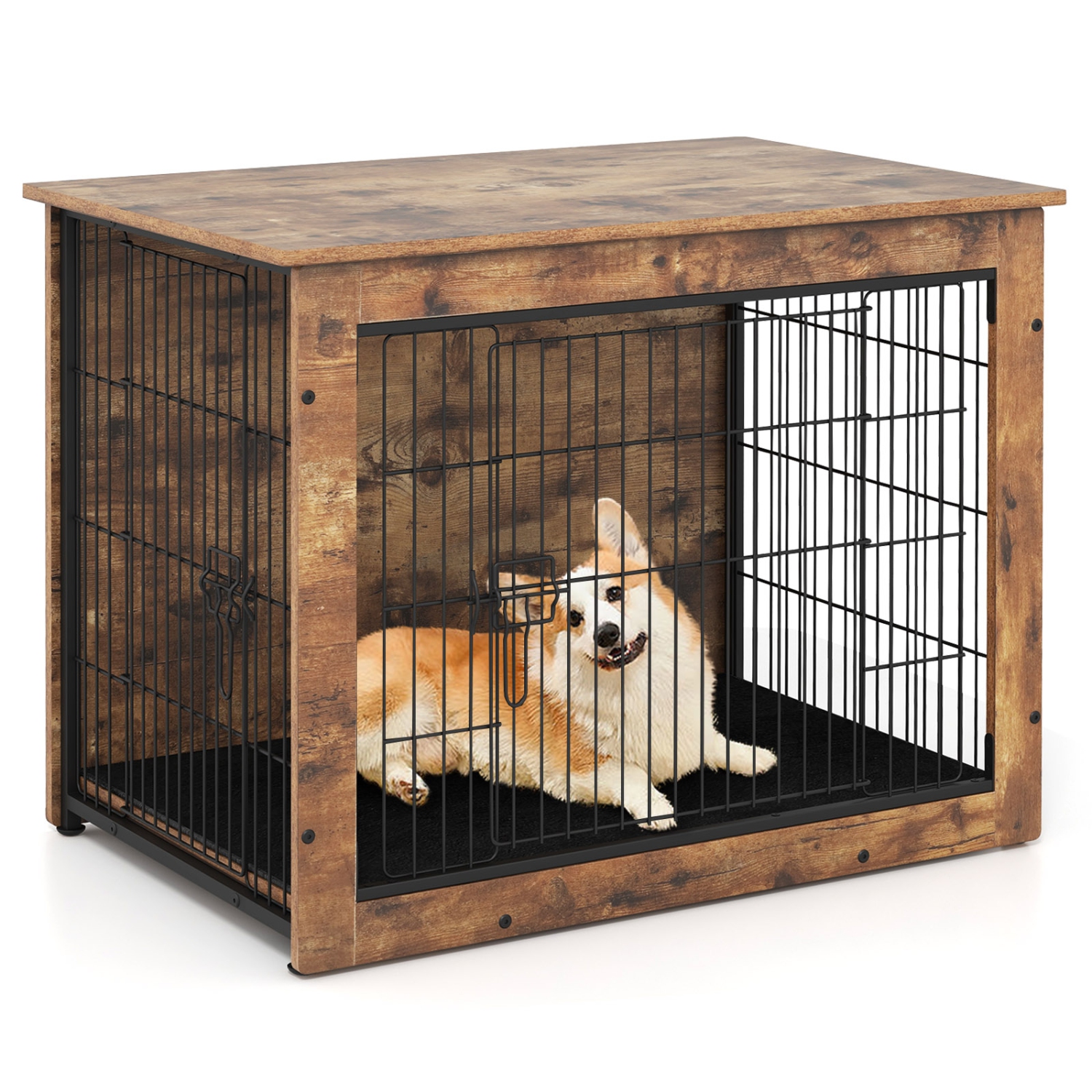 Gymax Dog Crate Furniture for Small/Medium Dogs 33'' Indoor Pet House Side End Table