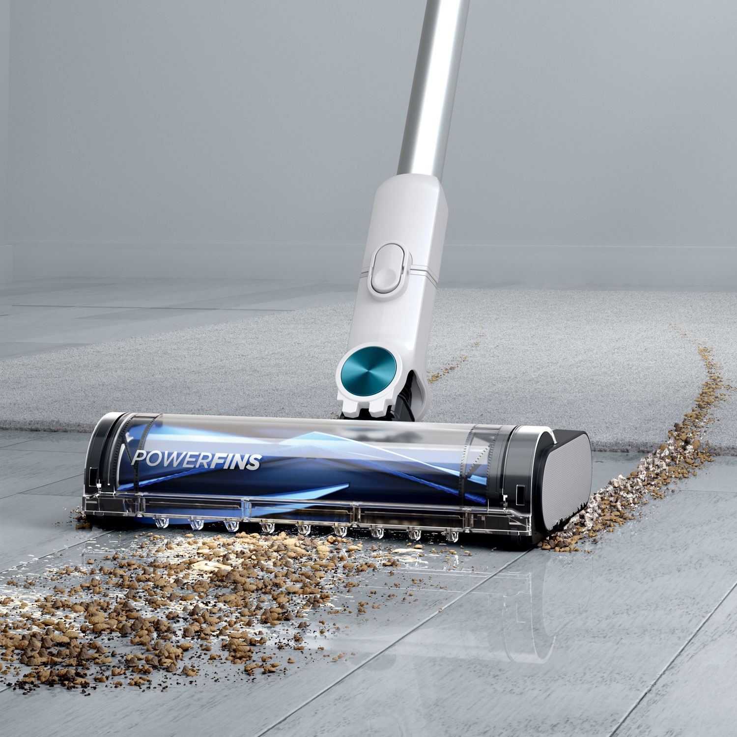 Shark Clean & Empty Cordless Stick Vacuum - Rotator White/ Peacock Blue
