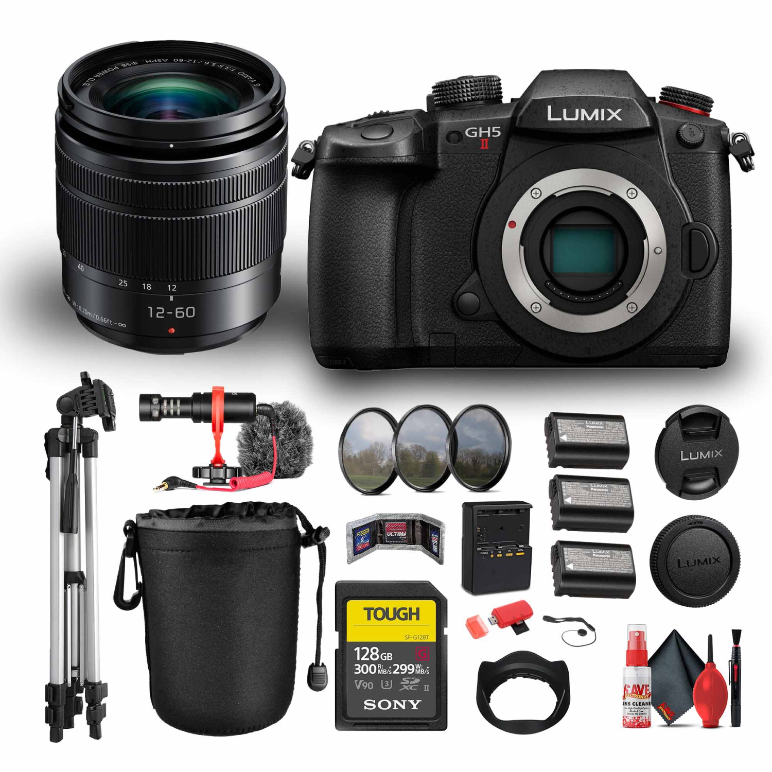 Panasonic Lumix GH5 II Mirrorless Camera with 12-60mm f/3.5-5.6 Bundle