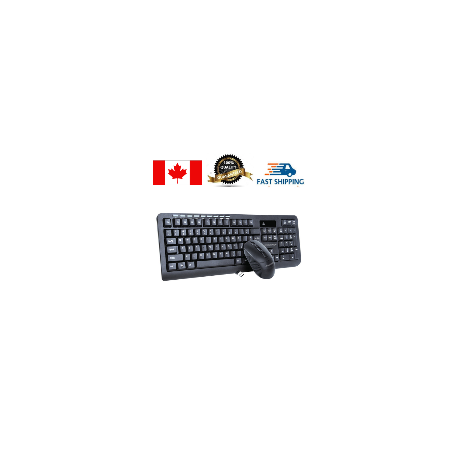 Speedex 2.4Ghz Wireless Multimedia Keyboard and Mouse Combo_Black