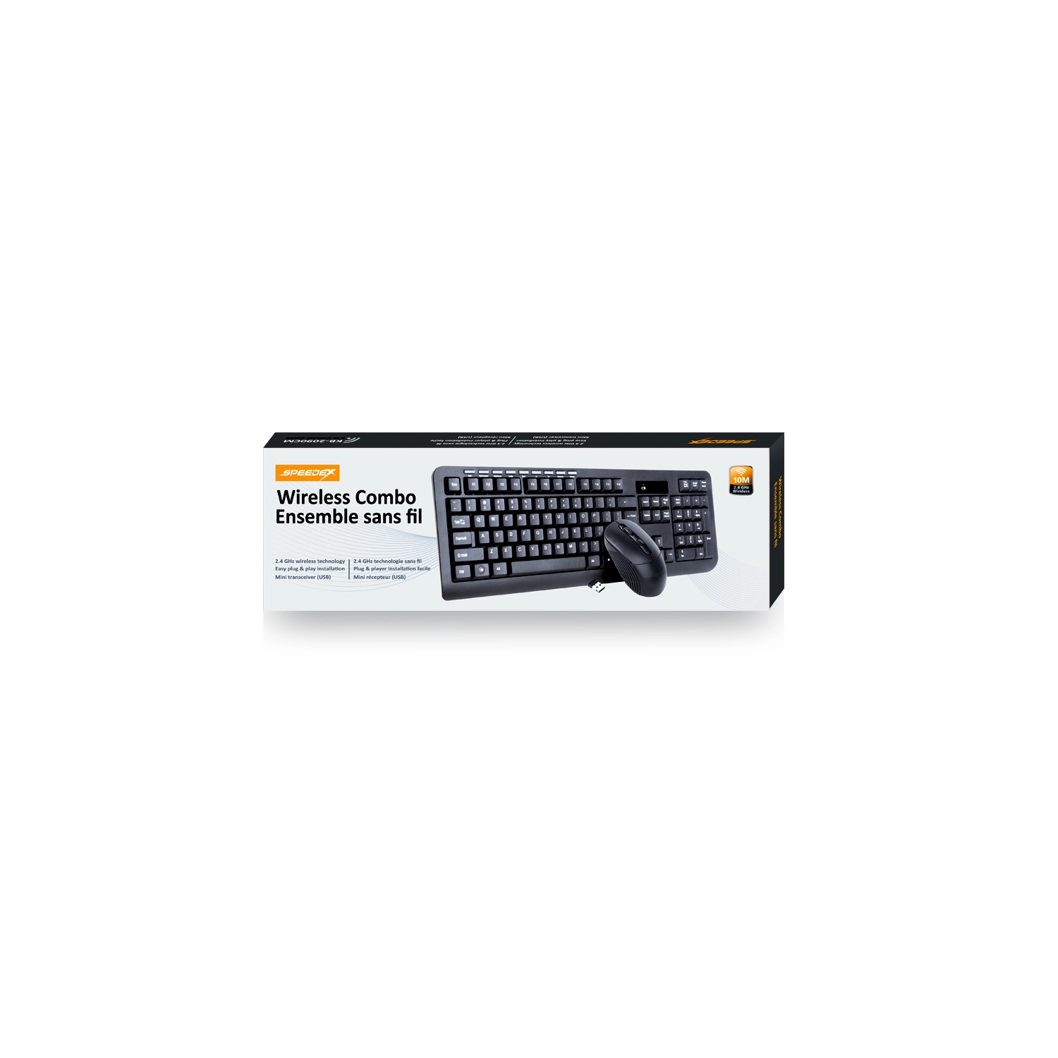 Speedex 2.4Ghz Wireless Multimedia Keyboard and Mouse Combo_Black