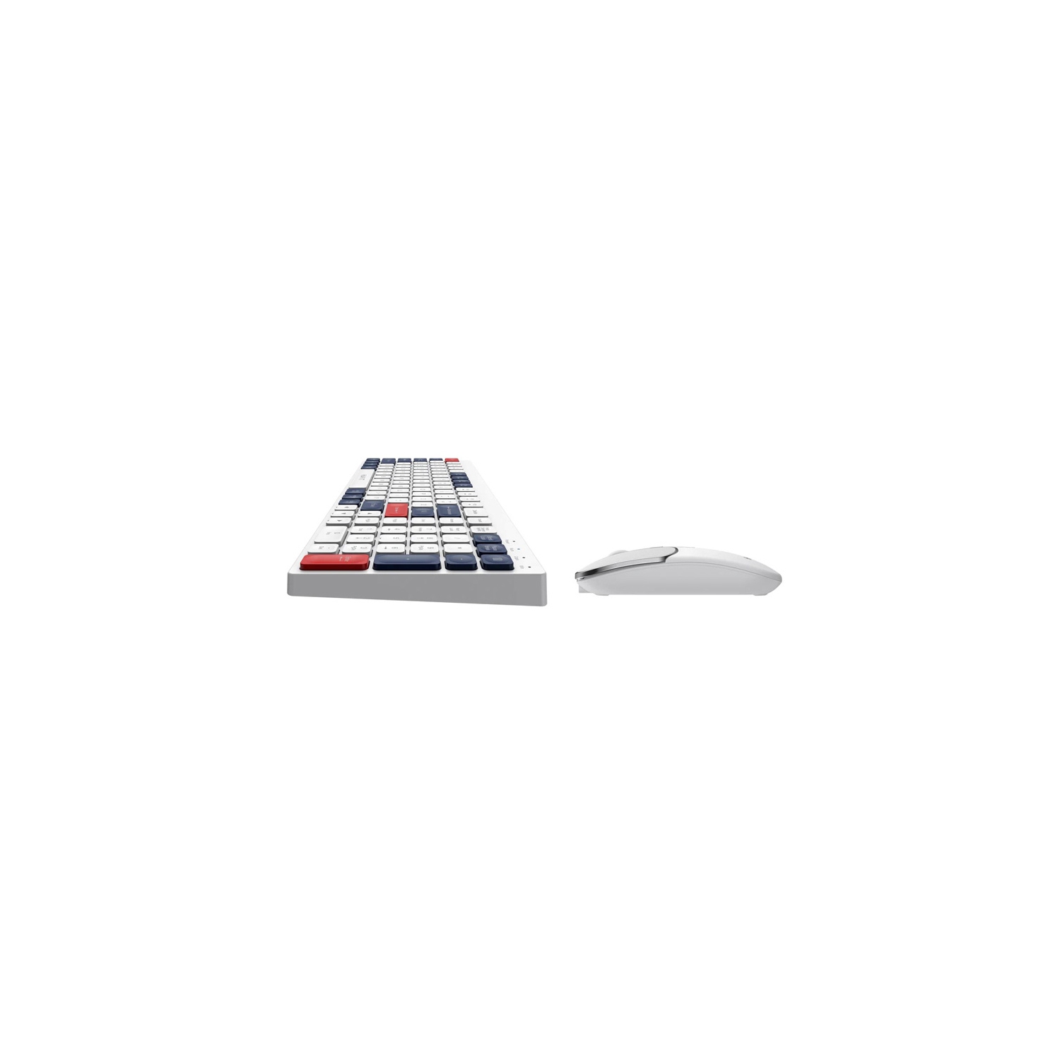 Havit KB830WB Dual-Mode Wireless 2.4Ghz + Bluetooth V5.1 keyboard and Mouse Combo Set_White