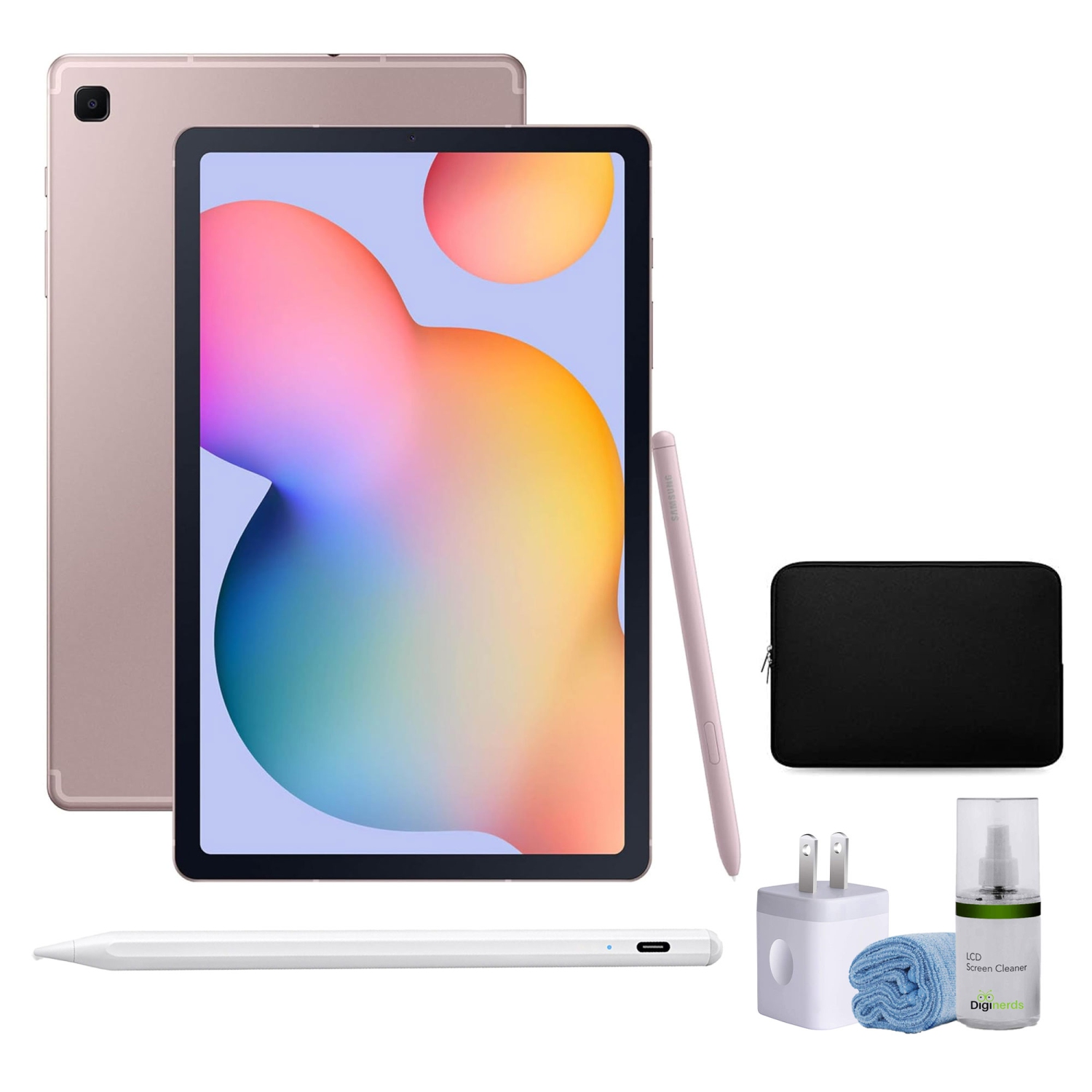 Samsung Galaxy Tab S6 Lite (2024) 10.4' 64GB Android Tablet With WiFi Bundle-Pink