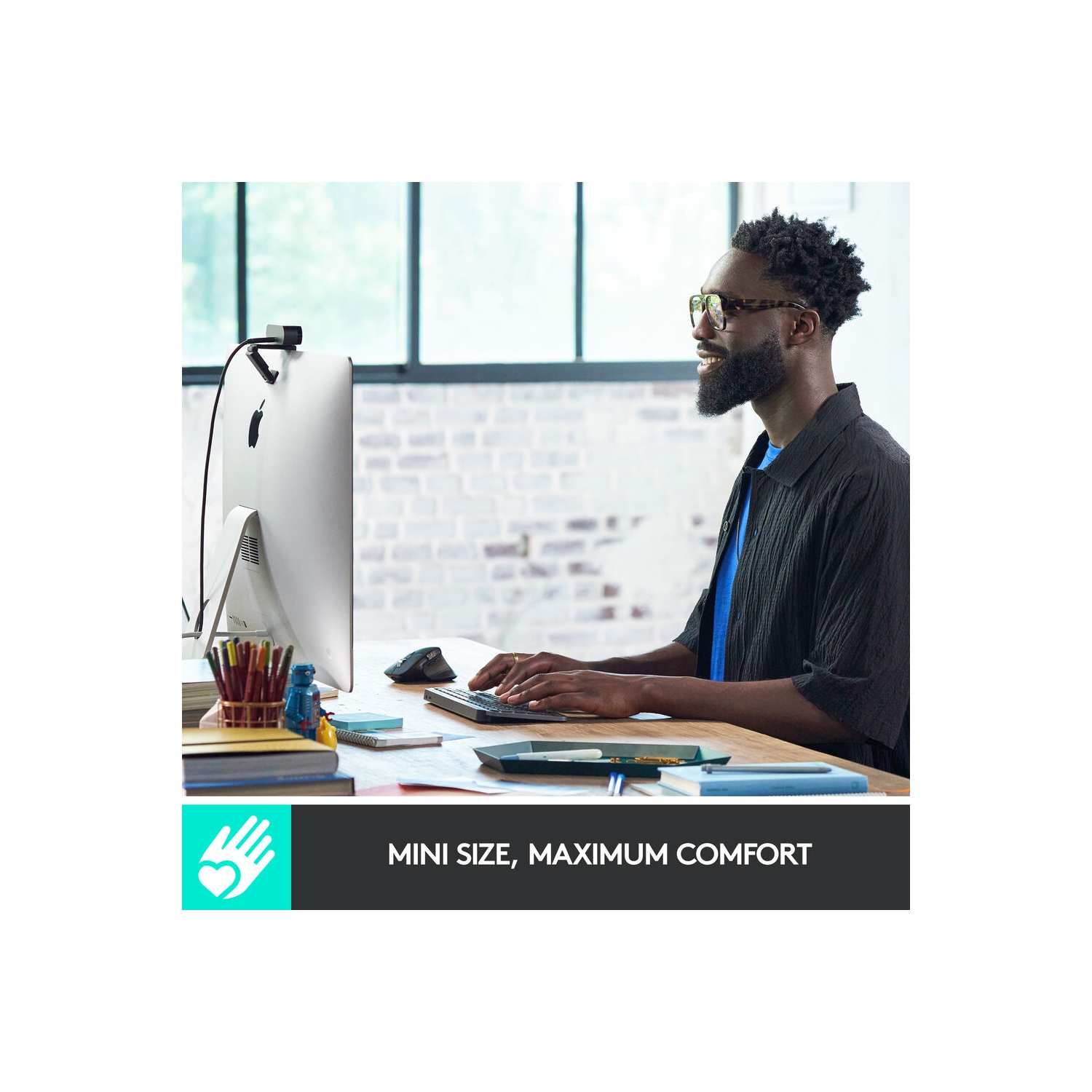 Logitech MX Keys Mini Wireless Keyboard + Microfiber Cleaning Cloth