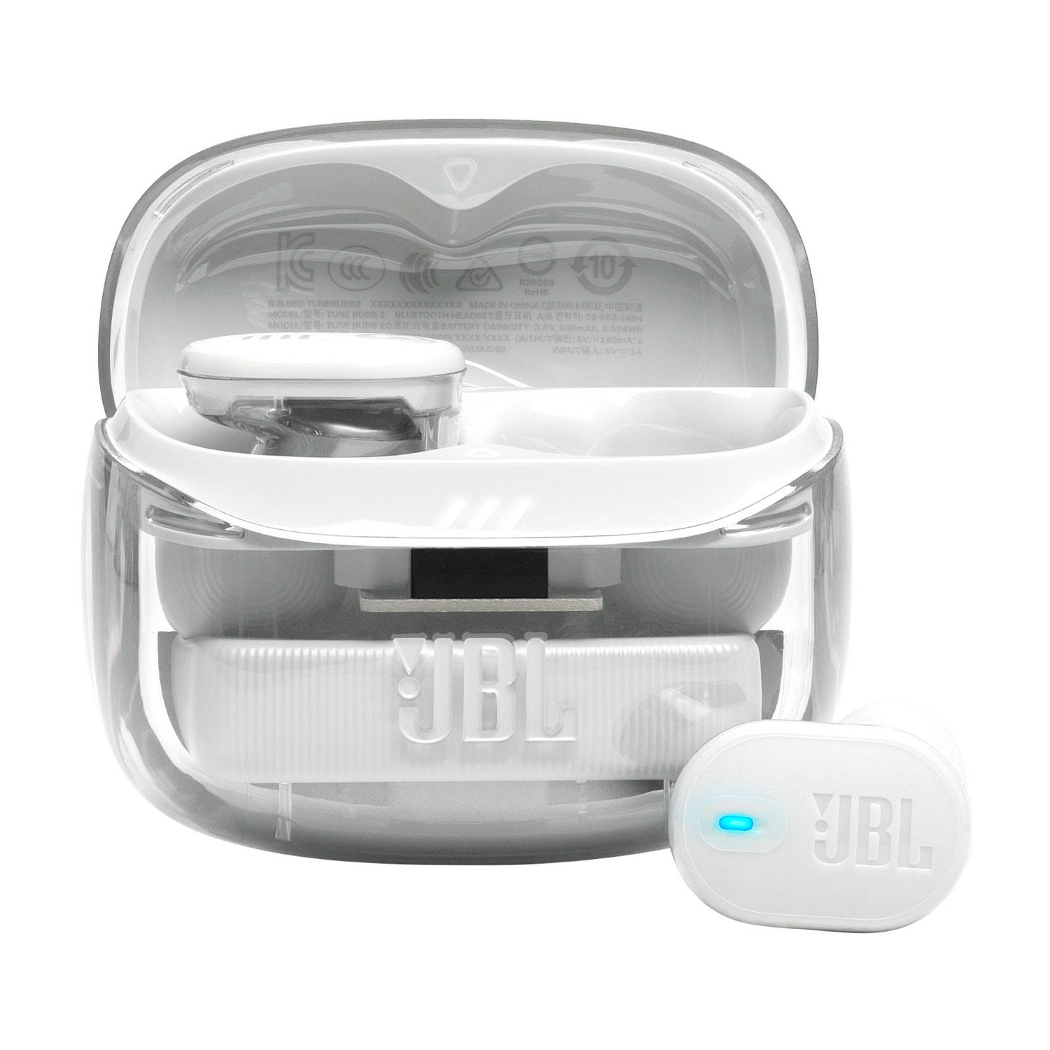 JBL Tune Buds 2 Ghost Edition In-Ear Noise Cancelling True Wireless Earbuds - Ghost White