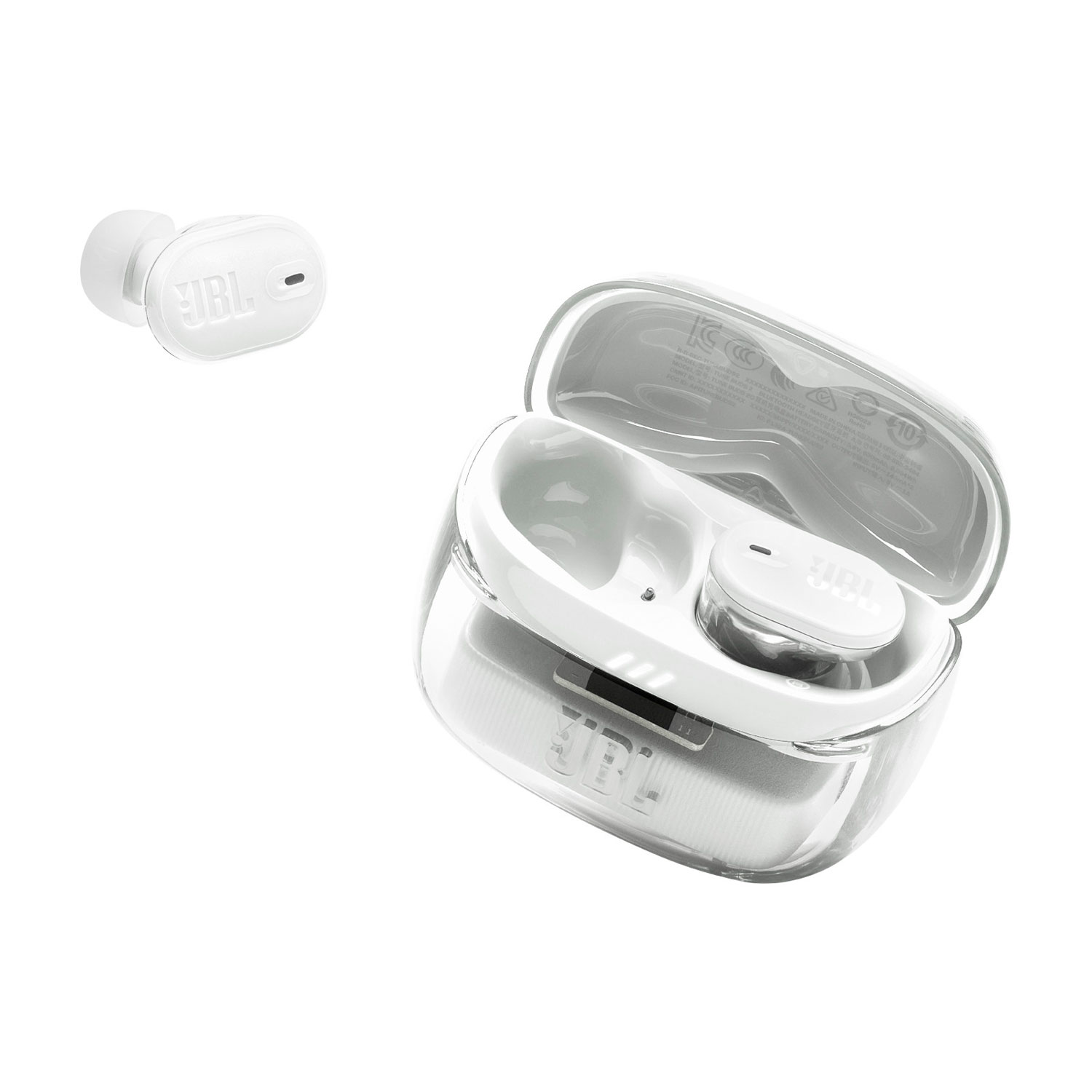 JBL Tune Buds 2 Ghost Edition In-Ear Noise Cancelling True Wireless Earbuds - Ghost White