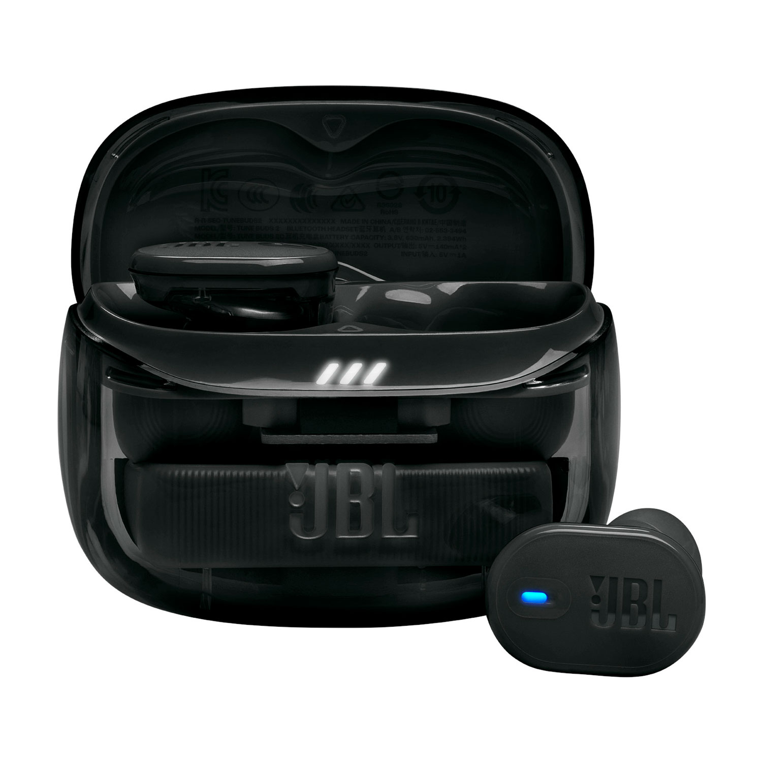 JBL Tune Buds 2 Ghost Edition In-Ear Noise Cancelling True Wireless Earbuds - Ghost Black