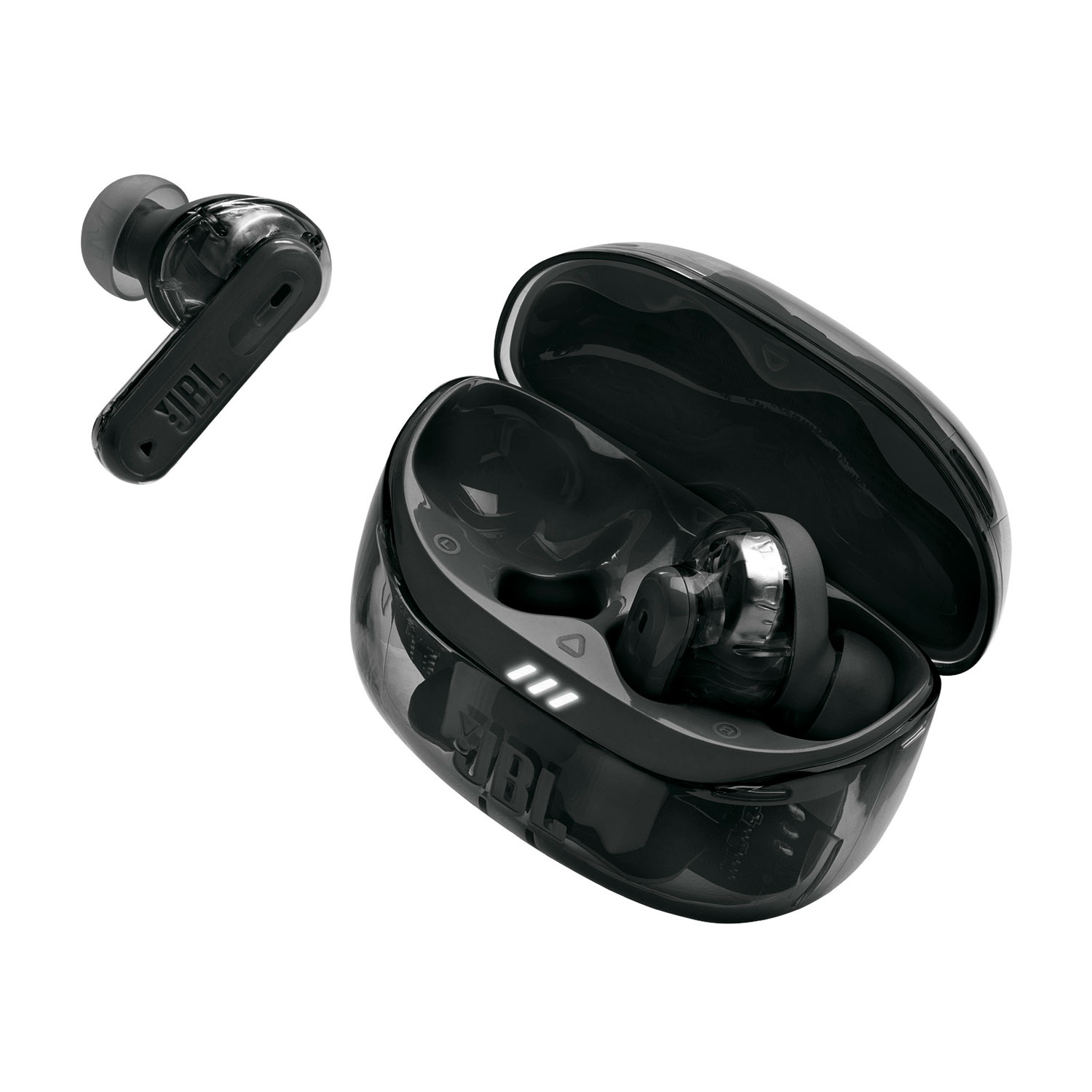 Écouteurs boutons 100 % sans fil à suppression du bruit Tune Beam 2 édition Ghost de JBL - Noir fantôme