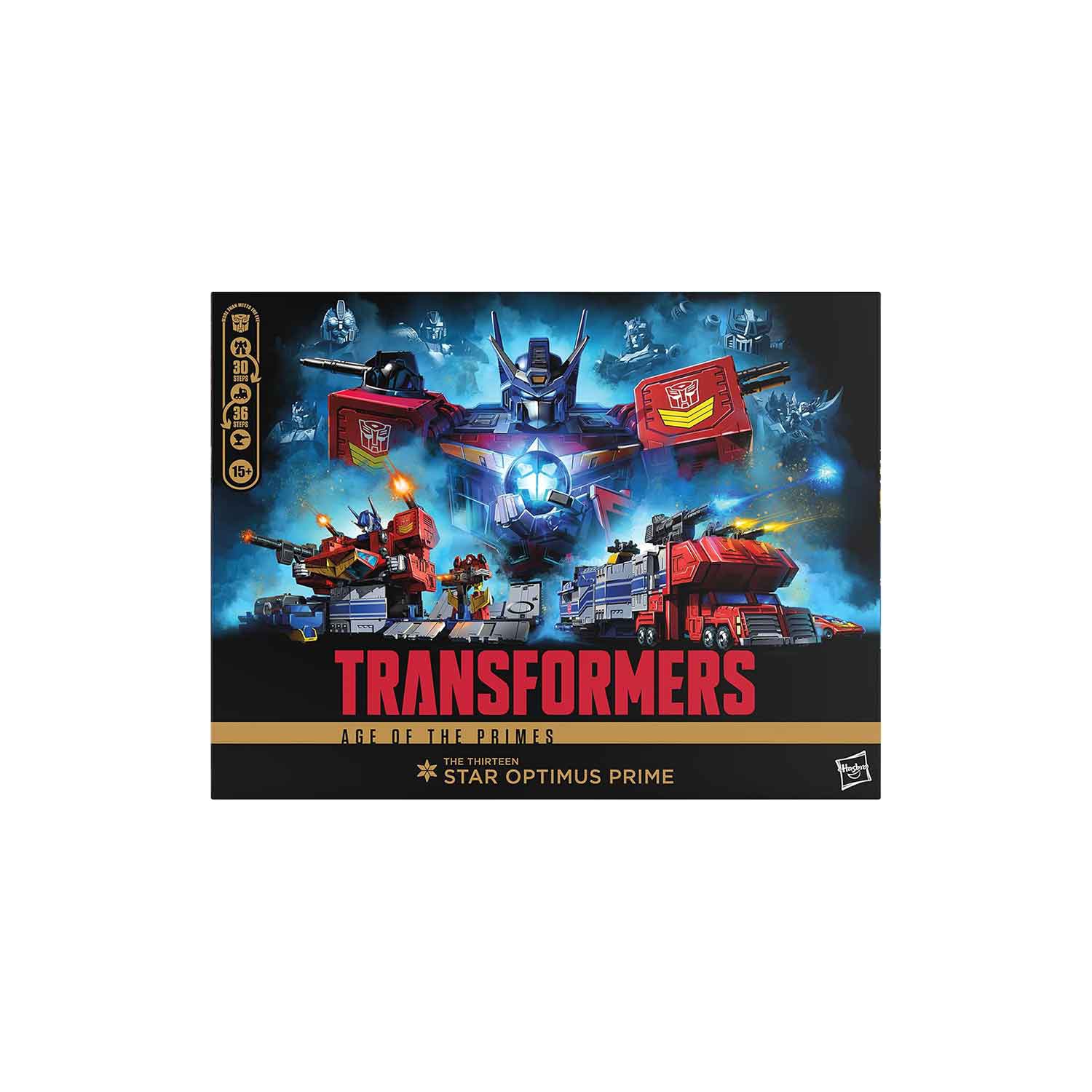 Transformers Age of the Primes - Figurine d'action classe Titan de 15&nbsp;po - Star Optimus Prime