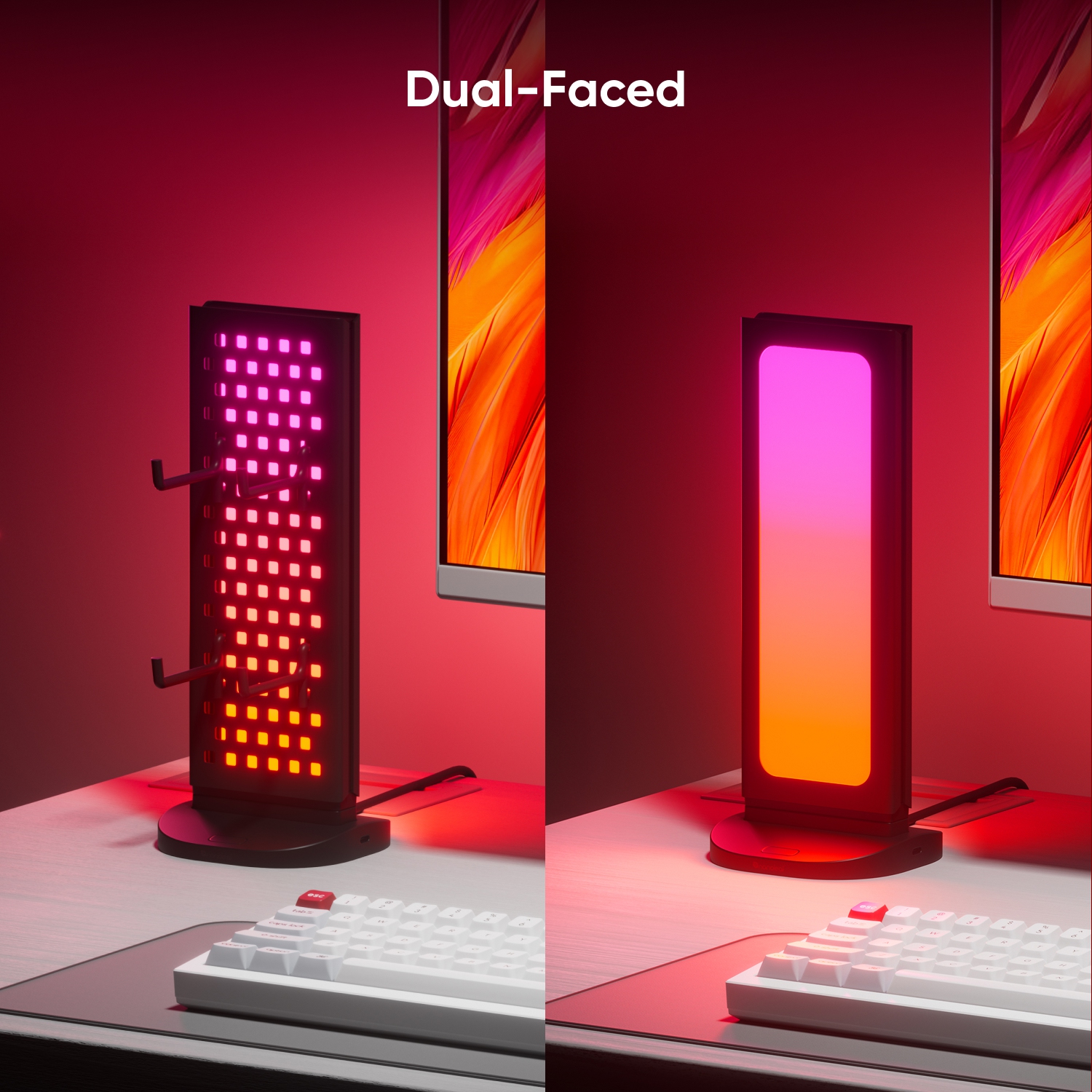 Station d'accueil de bureau à panneau perforé de Nanoleaf