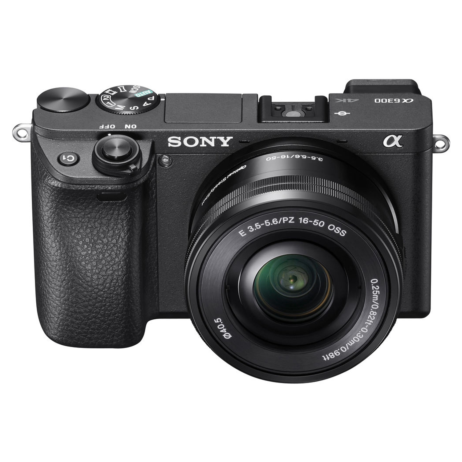 Open Box - Sony Alpha a6300 Mirrorless Camera with 16-50mm Lens Black ILCE6300L/B with Soft Bag, 64GB Memory Card, Card Reader, and More