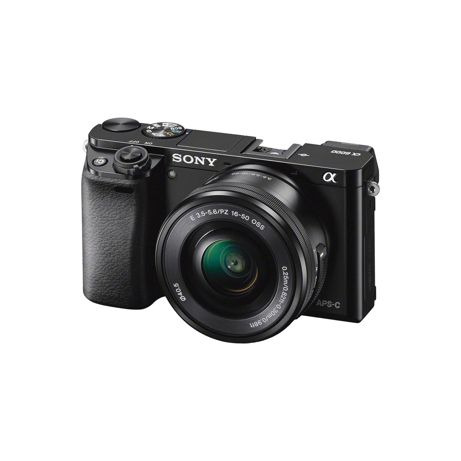 Open Box - Sony Alpha a6000 Mirrorless Camera with 16-50mm Lens Black Starter Kit