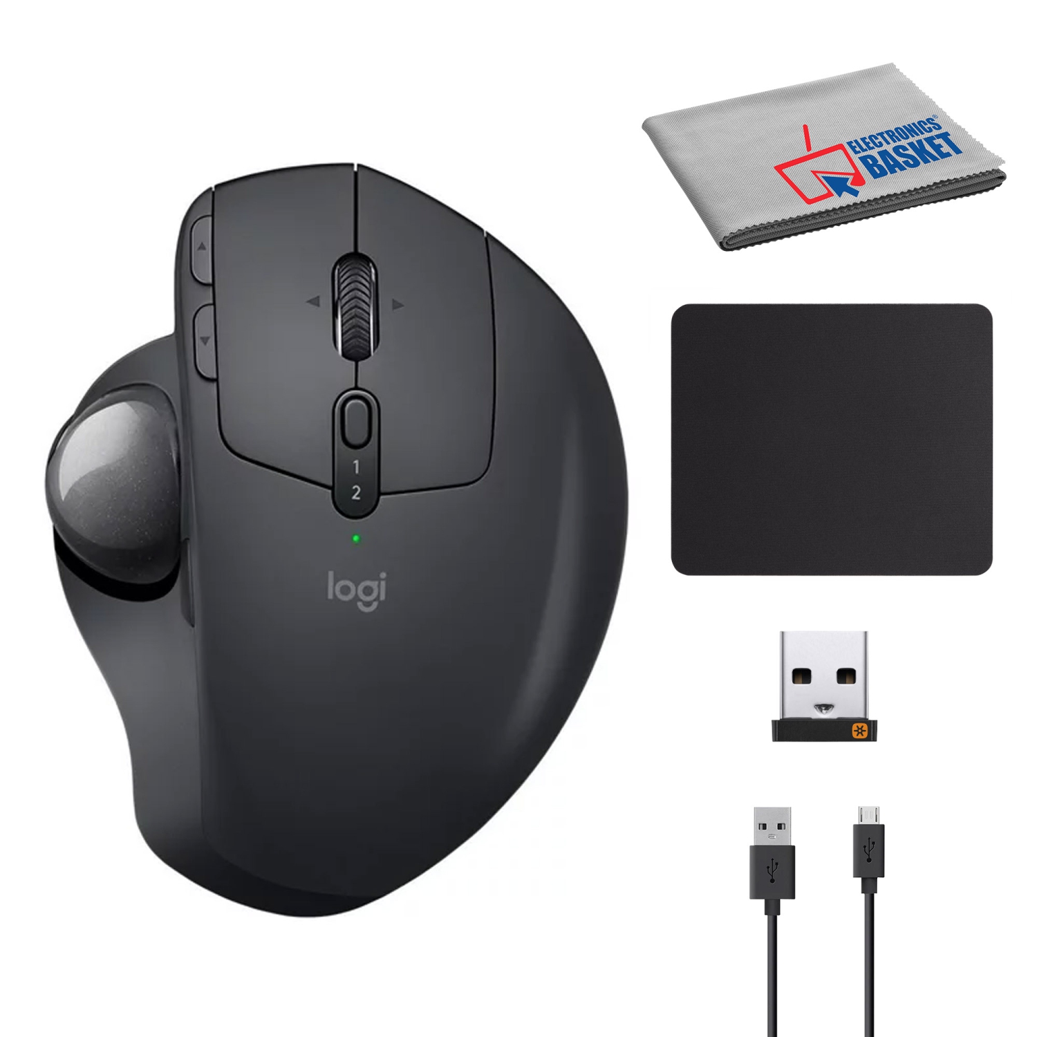 Logitech MX Ergo Wireless Trackball Mouse Bundle