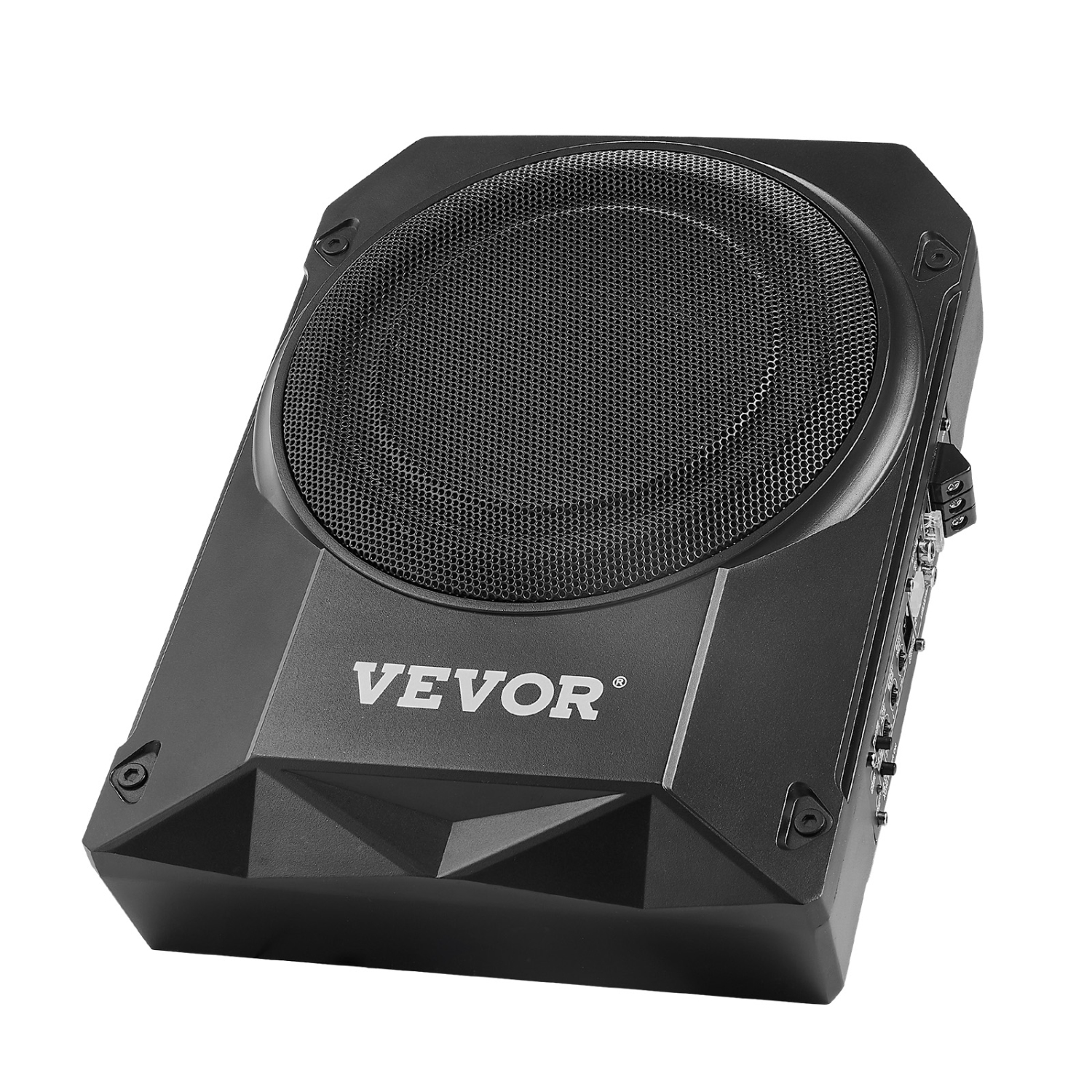 VEVOR 10" 400W Underseat Car Subwoofer, Slim Powered Car Subwoofers Under the Seat, Low Profile Audio Sub Built-in Amplifier, High/Low Level Input &