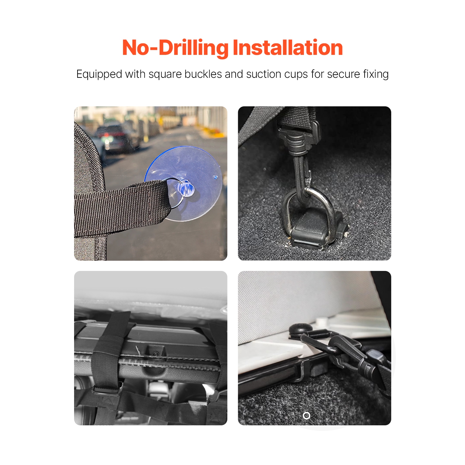 VEVOR JK 2007-2017 Dog Car Barrier, Mesh Cargo Pet Net for Jeep Wrangler JL 20018-2024, Vehicle Pet Barrier Fits Behind Rear Seat Cargo Area, Scratch