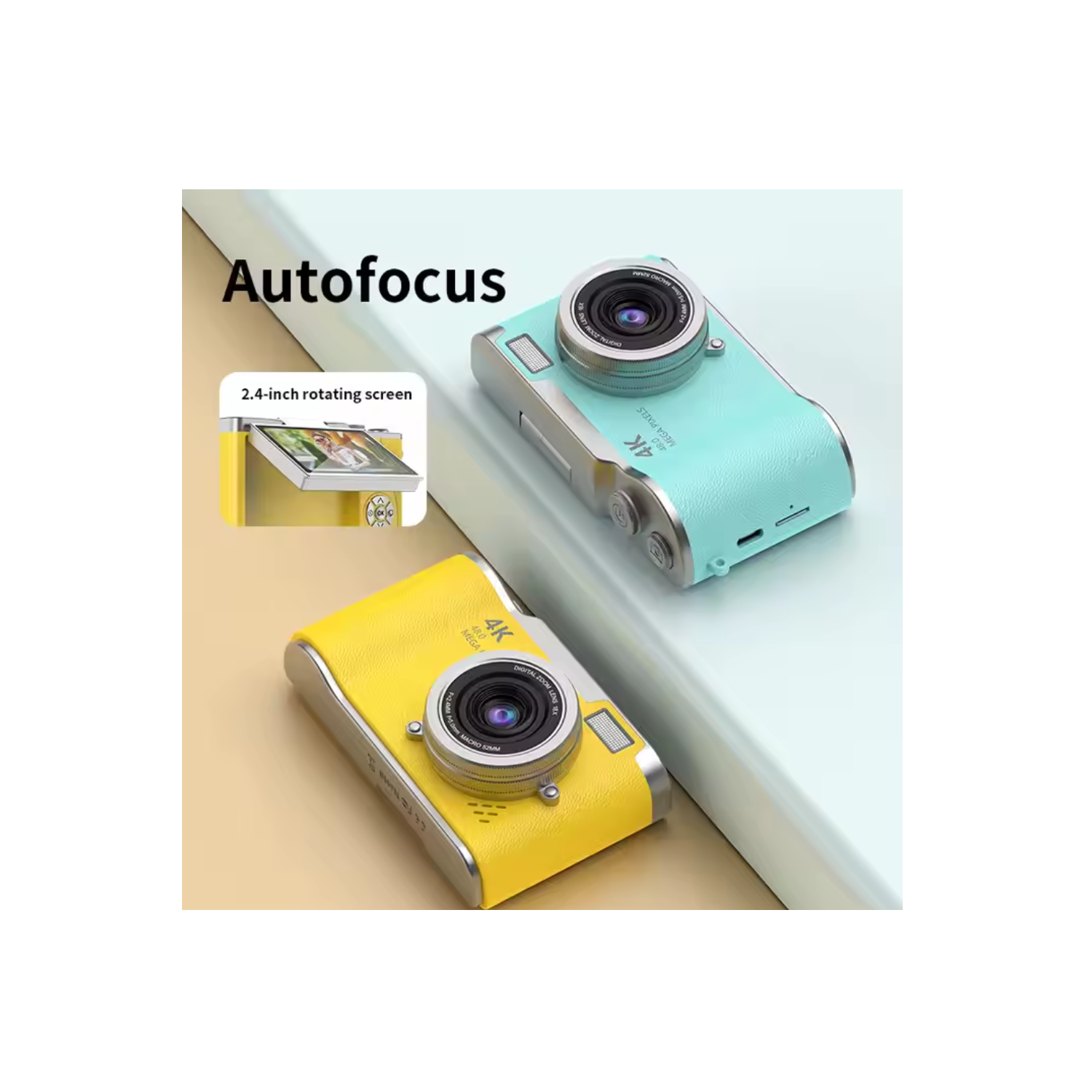 SNESH Camera Upgrade Digital Camera 4K1080P HD 48MP Mini Photography Cameras Take High-quality Photos