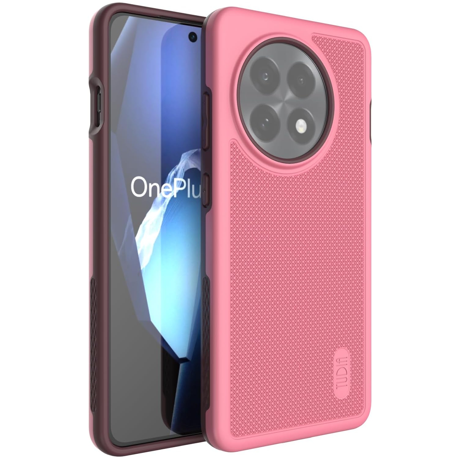 Étui MergeGrip OnePlus 13R 5G 2025 de qualité militaire de TUDIA - Rose fumé