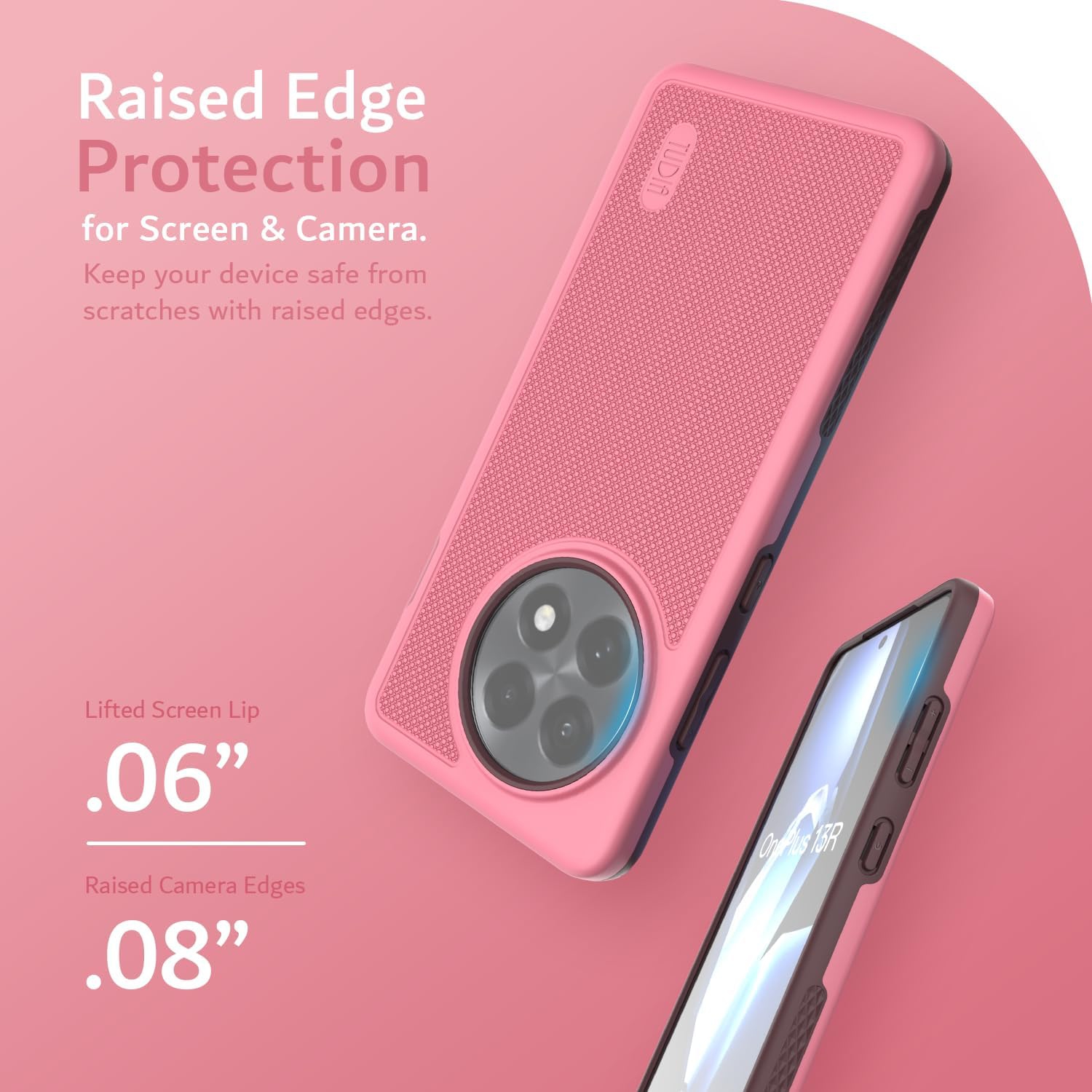 Étui MergeGrip OnePlus 13R 5G 2025 de qualité militaire de TUDIA - Rose fumé