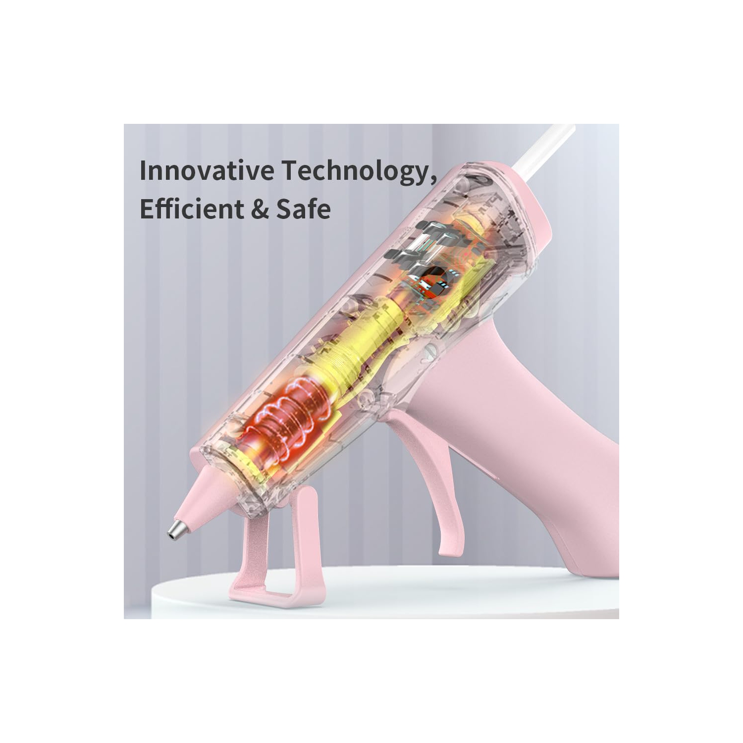 Cordless Glue Gun,Hot Glue Gun, 2600 mAh Glue Gun for School Classroom DIY Crafts, Home Repairs, and Gift Making