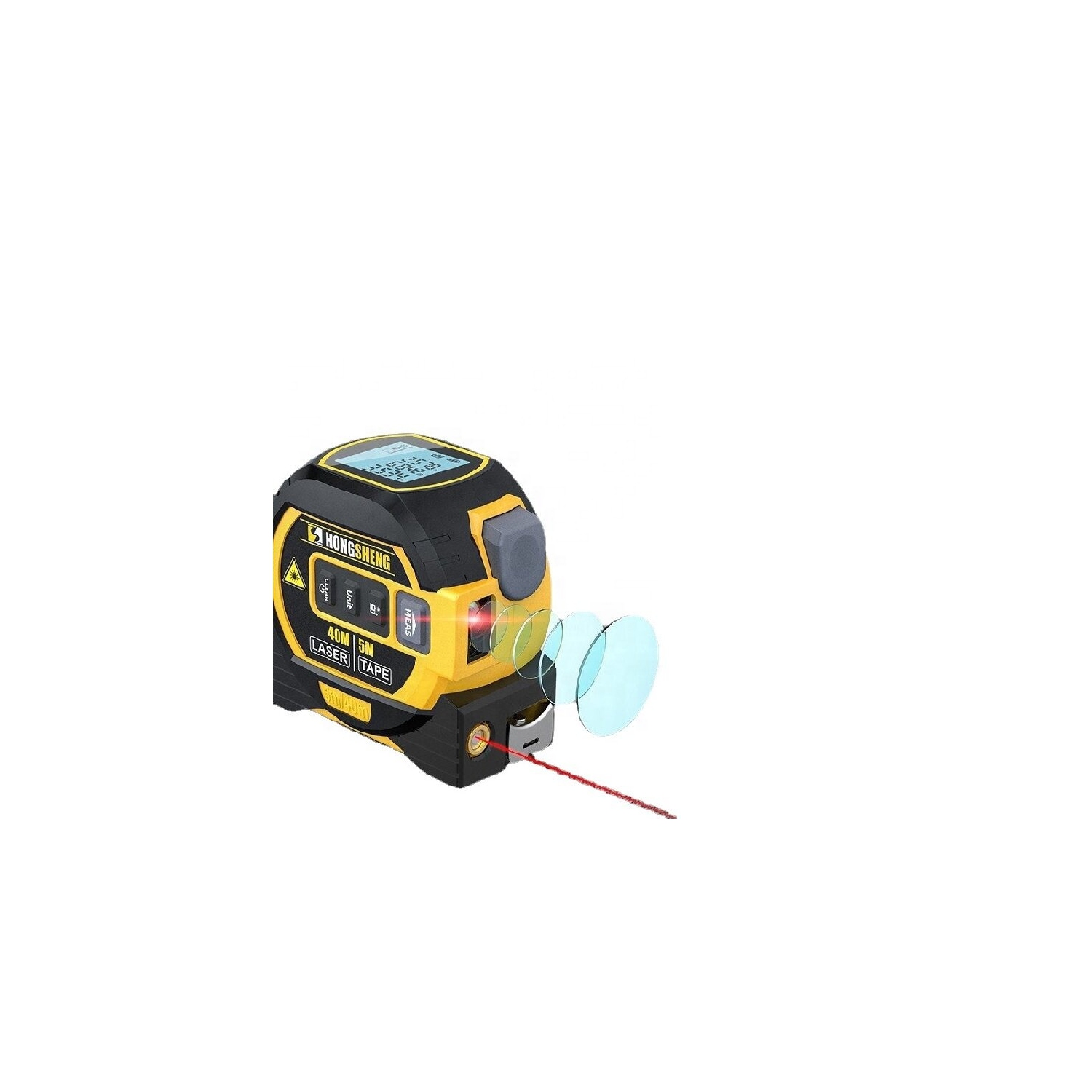 Ruban à mesurer laser numérique 3-en-1 avec affichage, outil de mesure laser rechargeable 131&nbsp;pi/40&nbsp;m, cadeau de la fête des Pères