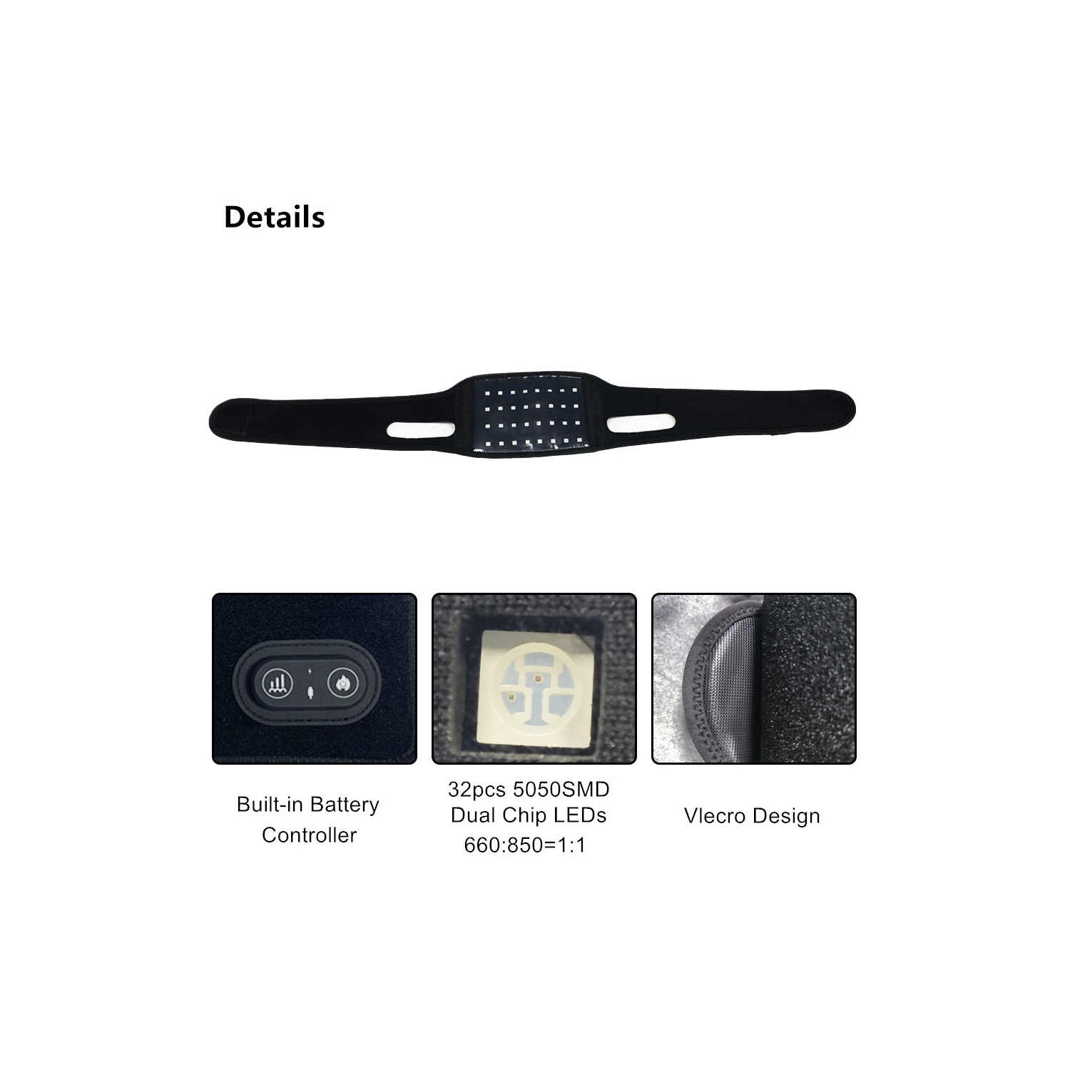 Rechargeable Neck Brace V Face Wearable Red Light Therapy Neck Belt Skin Care Home Use Infrared Therapy Face Care LED Lights