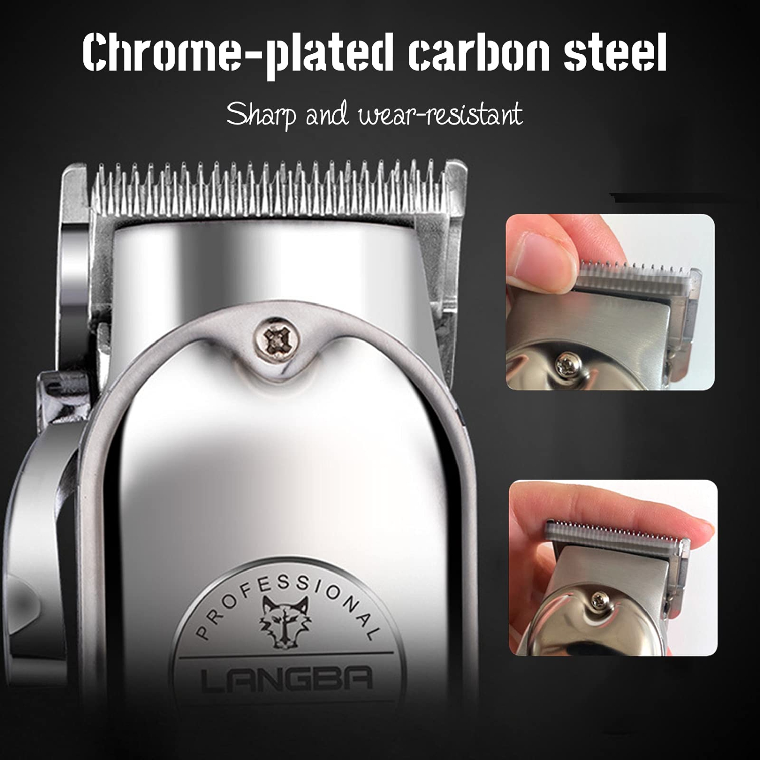 Tondeuses pour chien/rasoir rechargeable pour animaux de compagnie avec lame en acier inoxydable/rasoir pour chiens et animaux de compagnie