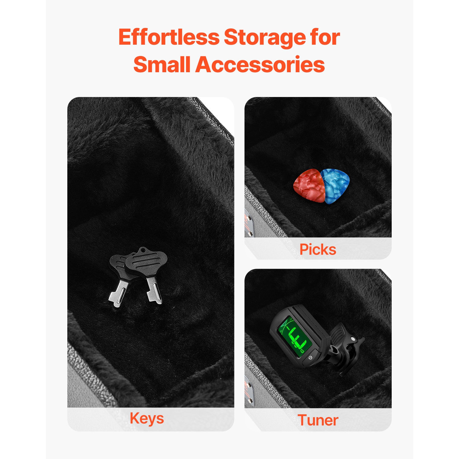 Étui rigide pour guitare électrique VEVOR de 41,34 po, forme gourde, avec poignée à verrou, doublure souple en PVC, étui rigide résistant à