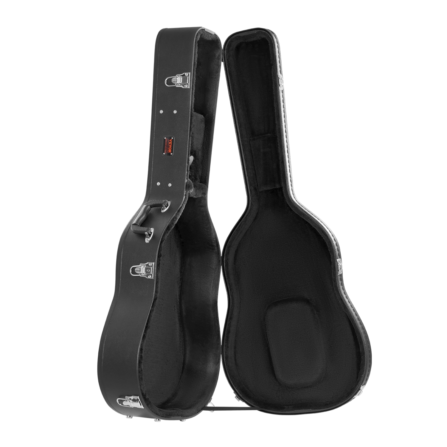 Étui rigide pour guitare acoustique VEVOR de 43,31&nbsp;po, forme gourde, poignée à verrou, étui rigide à doublure souple résistant à l'eau, pour