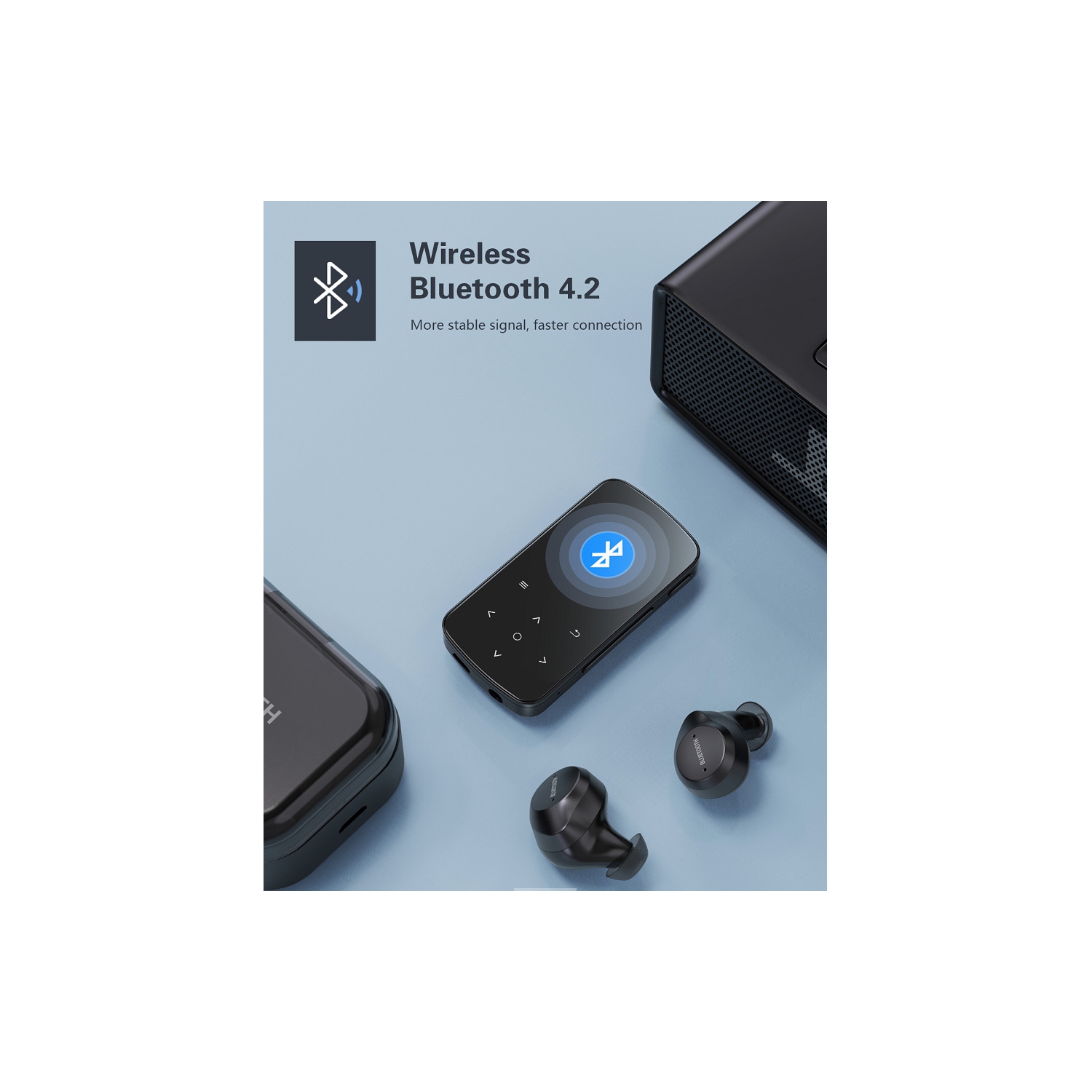 Lecteur MP3 de 32 Go à pince avec Bluetooth, lecteur de musique portatif avec enregistreur vocal pour la course sportive, lecteur MP3 avec radio