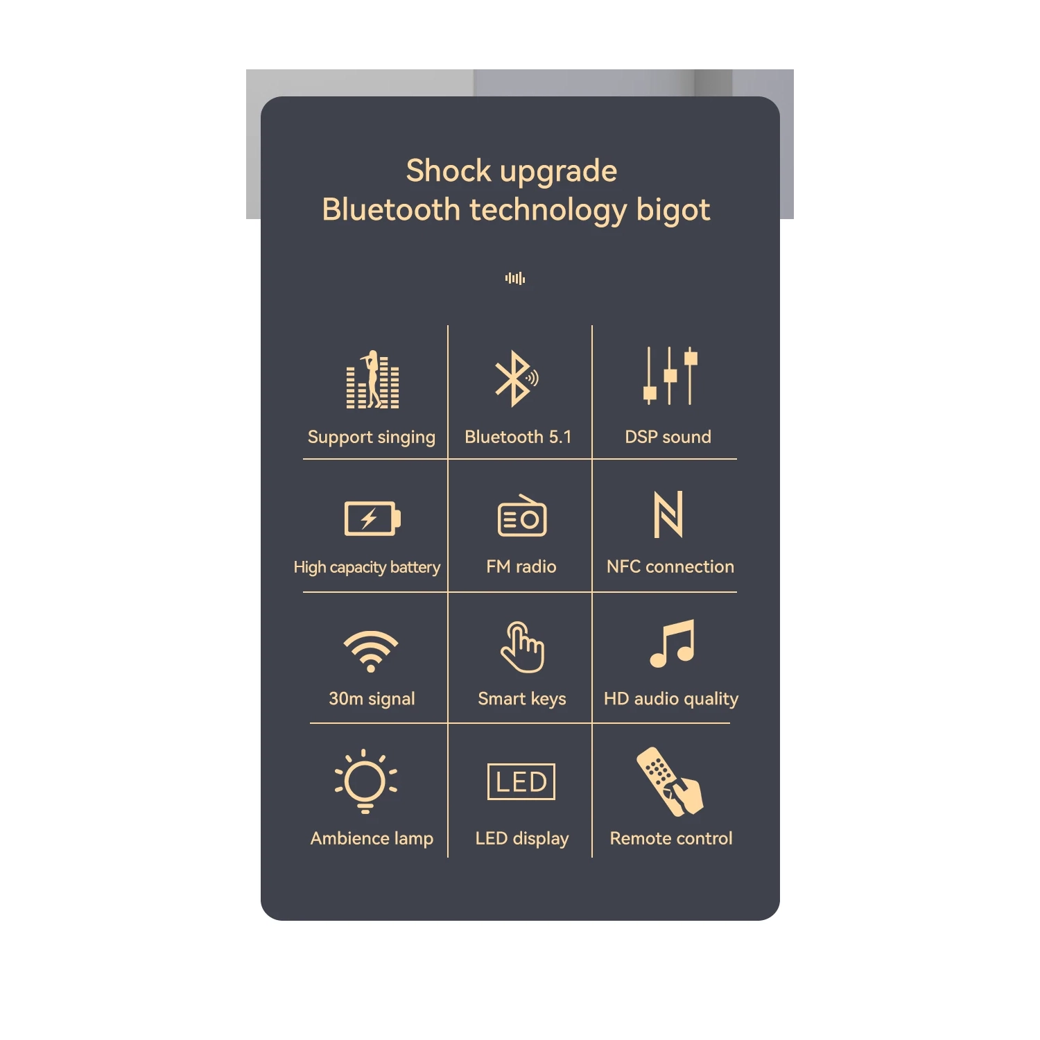5,3 Émetteur récepteur Bluetooth radio FM K chantant Adaptateur audio CCP 4 en 1, adaptateur audio stéréo sans fil NFC radio FM
