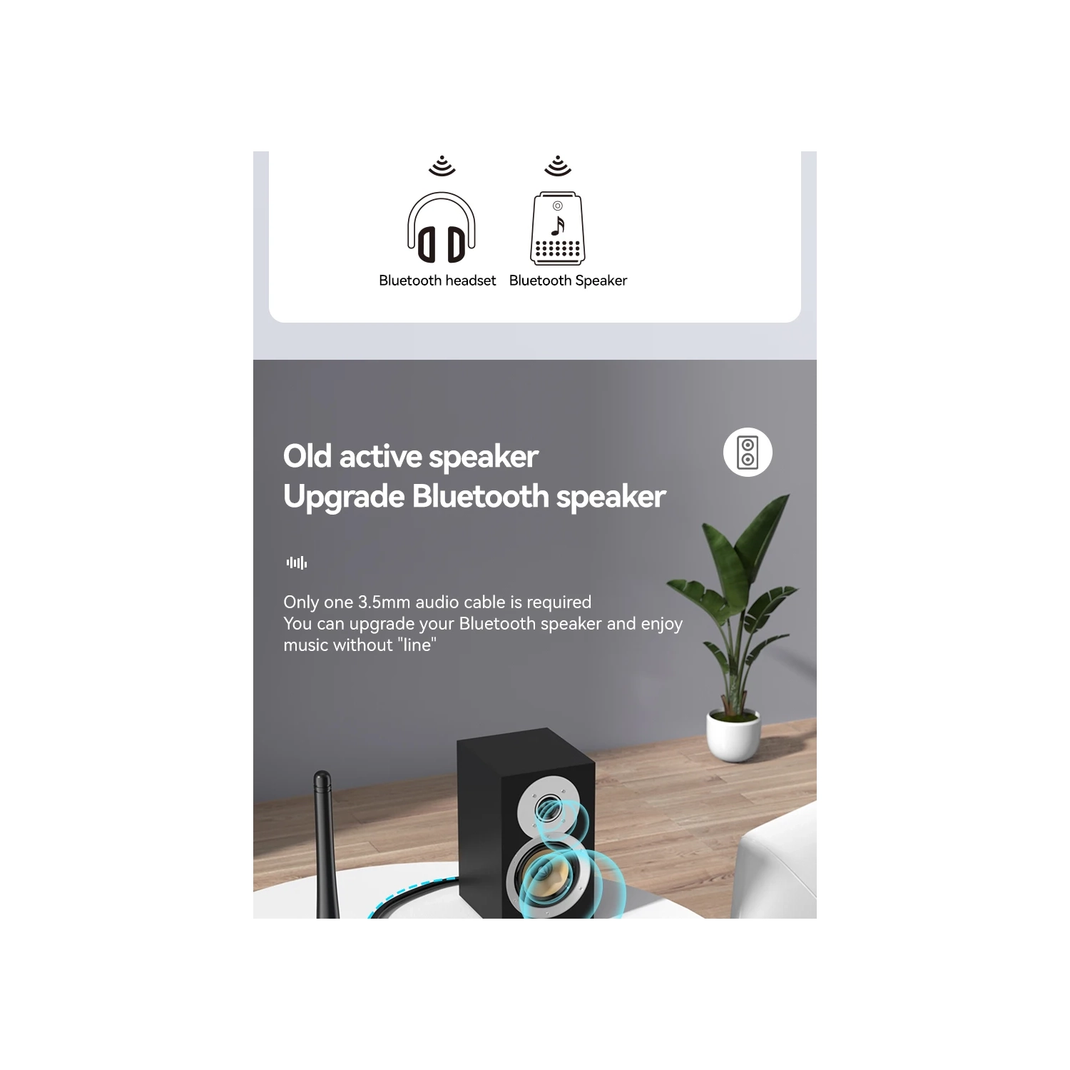 5,3 Émetteur récepteur Bluetooth radio FM K chantant Adaptateur audio CCP 4 en 1, adaptateur audio stéréo sans fil NFC radio FM