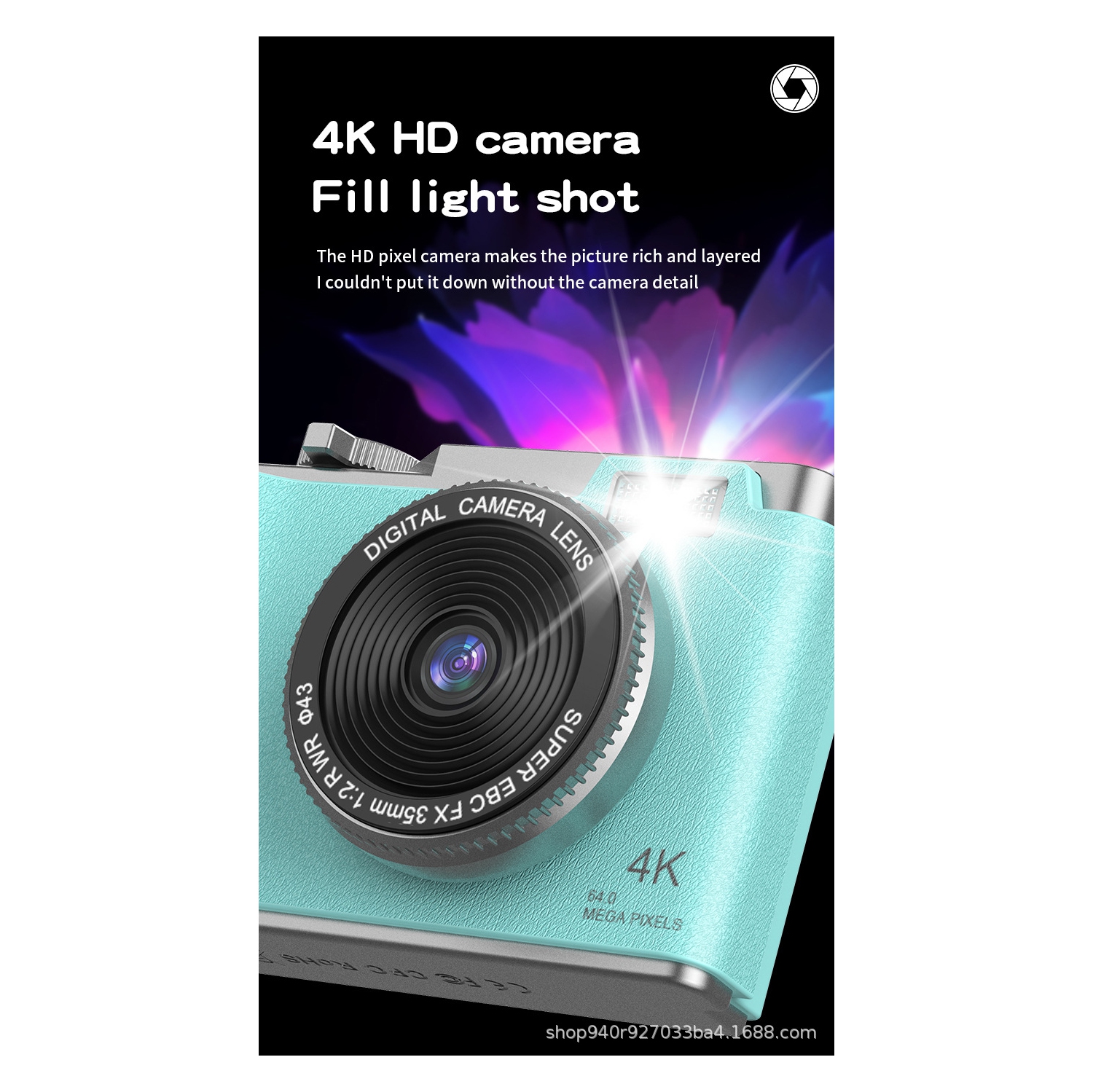 New CCD style retro 4K HD portable camera student digital camera gift new camera selfie dual lens camera photography portable - yellow + 32G memory