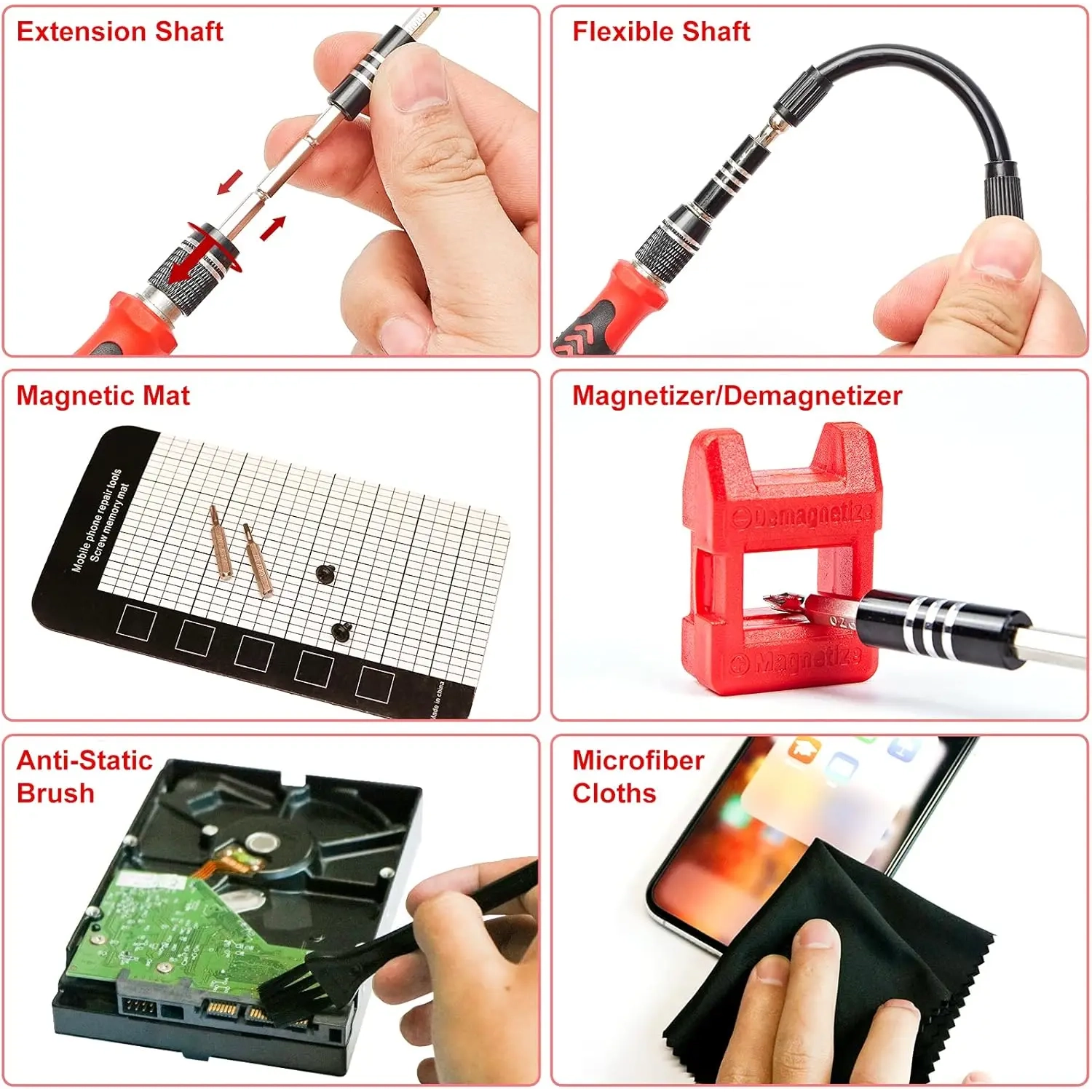 115-in-1 watch computer mobile phone disassembly repair hardware tool screwdriver combination set manual magnetic repair tool kit, computer, IPhone,