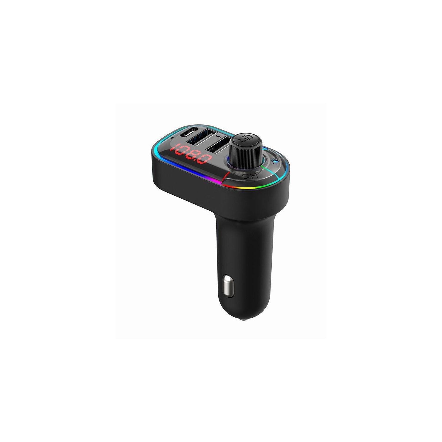 Atmosphere Light Car Bluetooth 5.0 Player Car Charger Car Bluetooth Receiver FM Transmitter Audio MP3 Player
