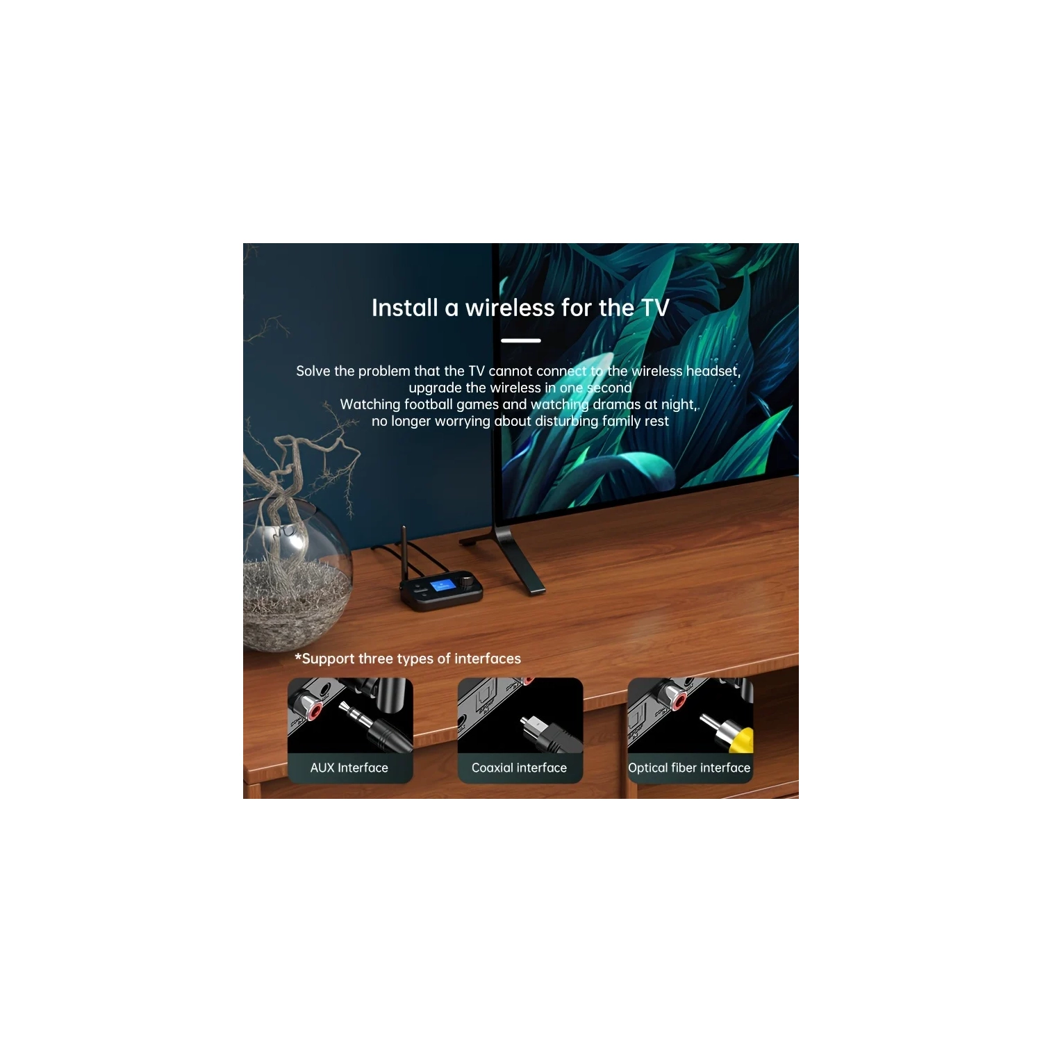 Adaptateur Bluetooth 5,4 Récepteur audio TV Émetteur sans fil dédié TV Home Stereo Low Latency Adaptateur audio sans fil